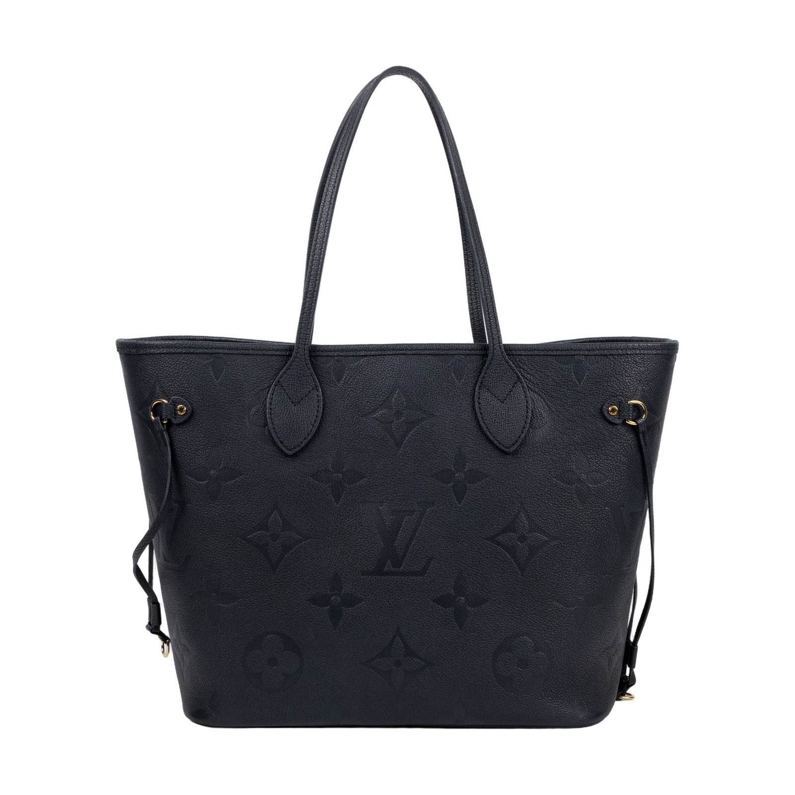 路易威登 LOUIS VUITTON Neverfull MM 手提 托特包 壓花牛皮 黑色 M45685 晶片款  原廠盒子/防塵袋/內袋/購買證明