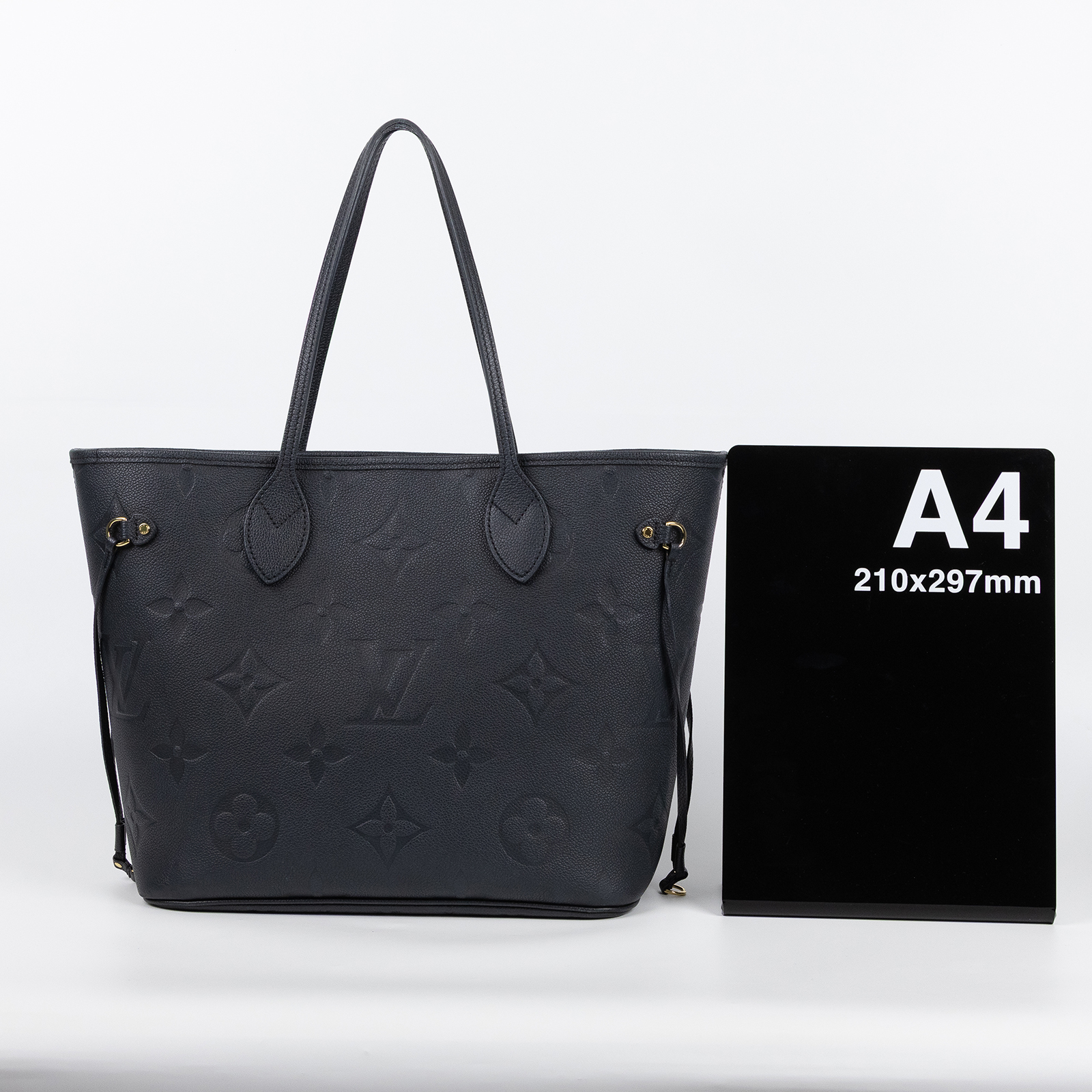 路易威登 LOUIS VUITTON Neverfull MM 手提 托特包 壓花牛皮 黑色 M45685 晶片款  原廠盒子/防塵袋/內袋/購買證明