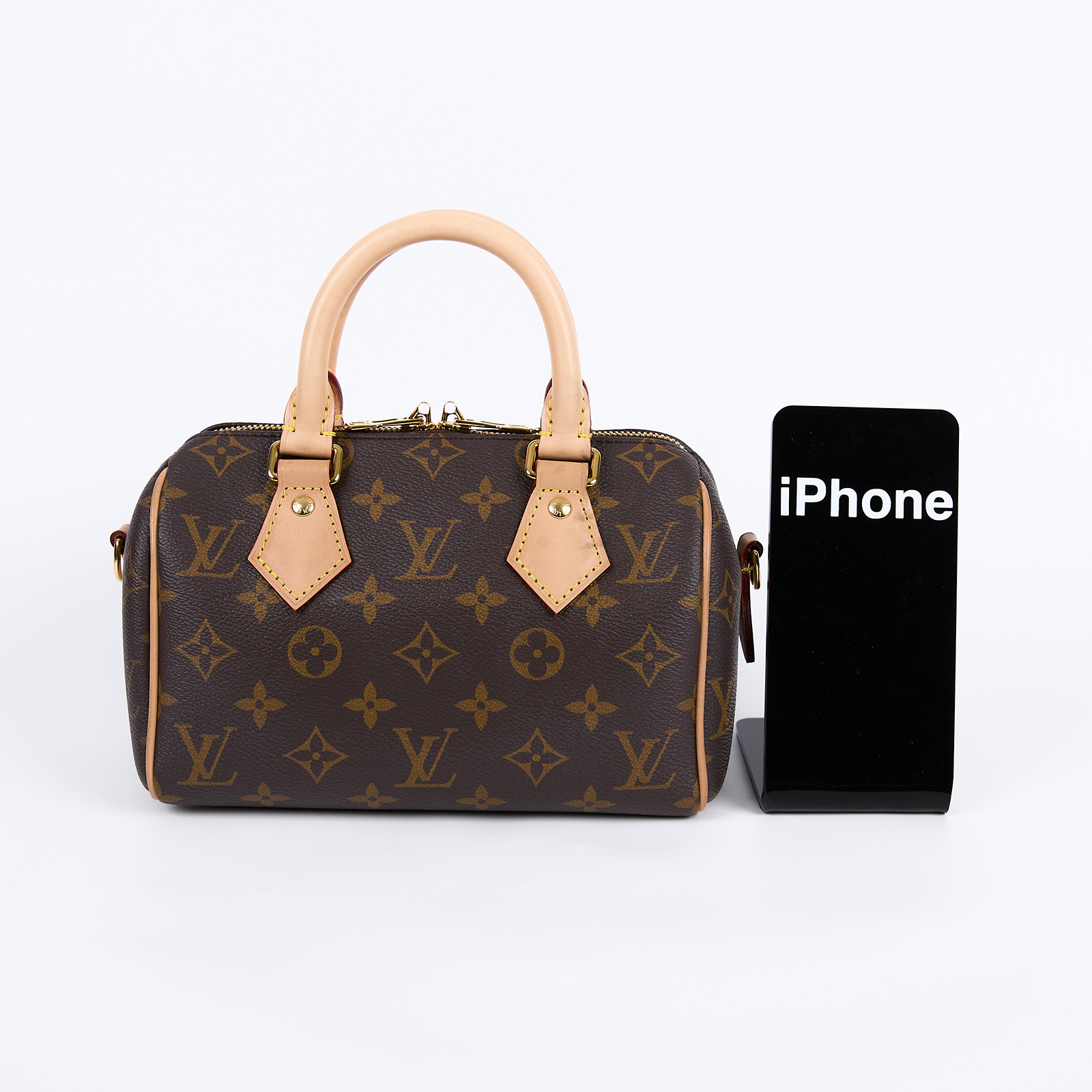 路易威登 LOUIS VUITTON Speedy Bandoulière 20 米色 帆布 手提 斜背 波士頓包 M46222 晶片款  原廠盒子/背帶/防塵袋2/鎖組/購買證明
