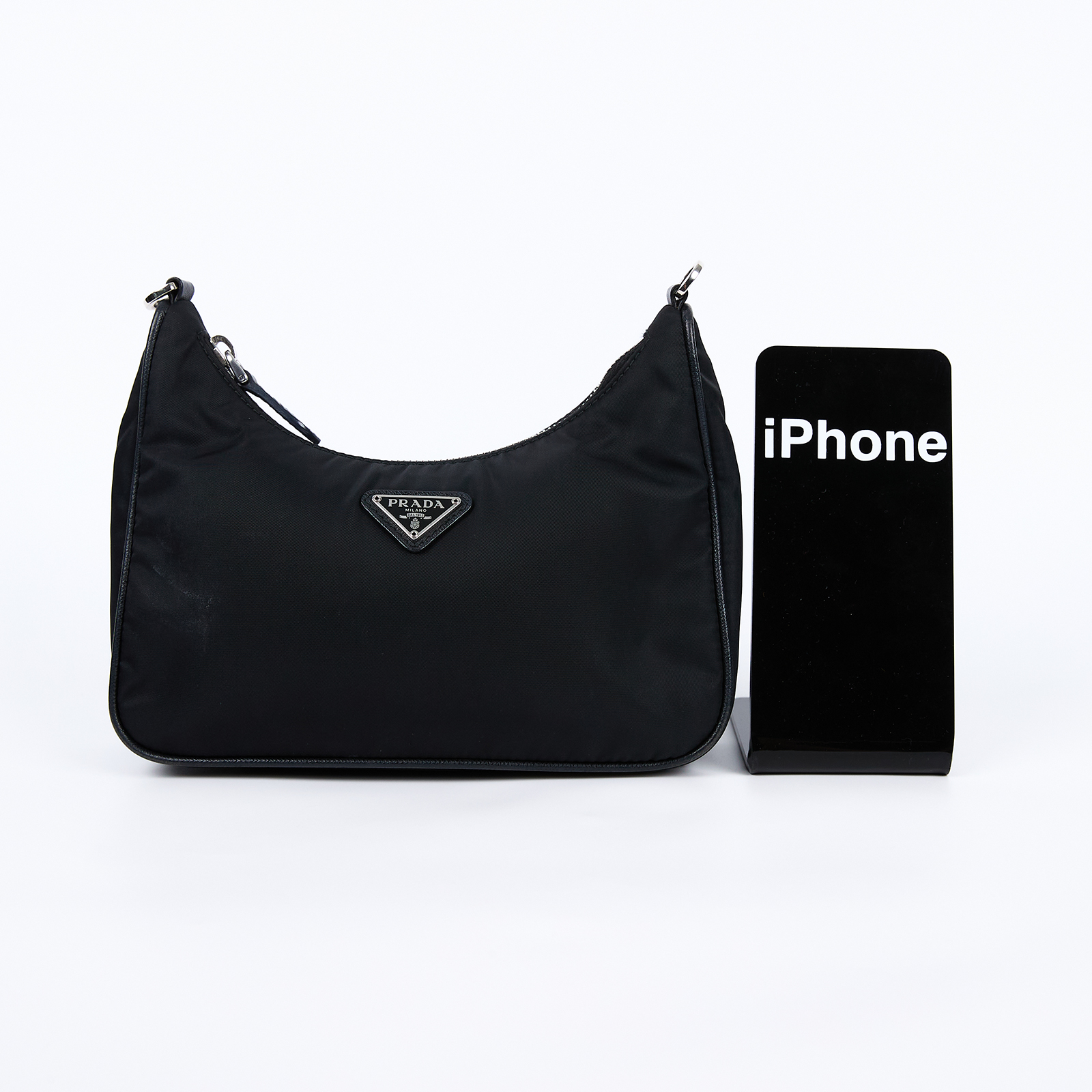 普拉達 PRADA Re-Edition 2005 Re-Nylon 手袋 1BH204_R064 黑尼龍三合一HOBO 背帶/零錢袋