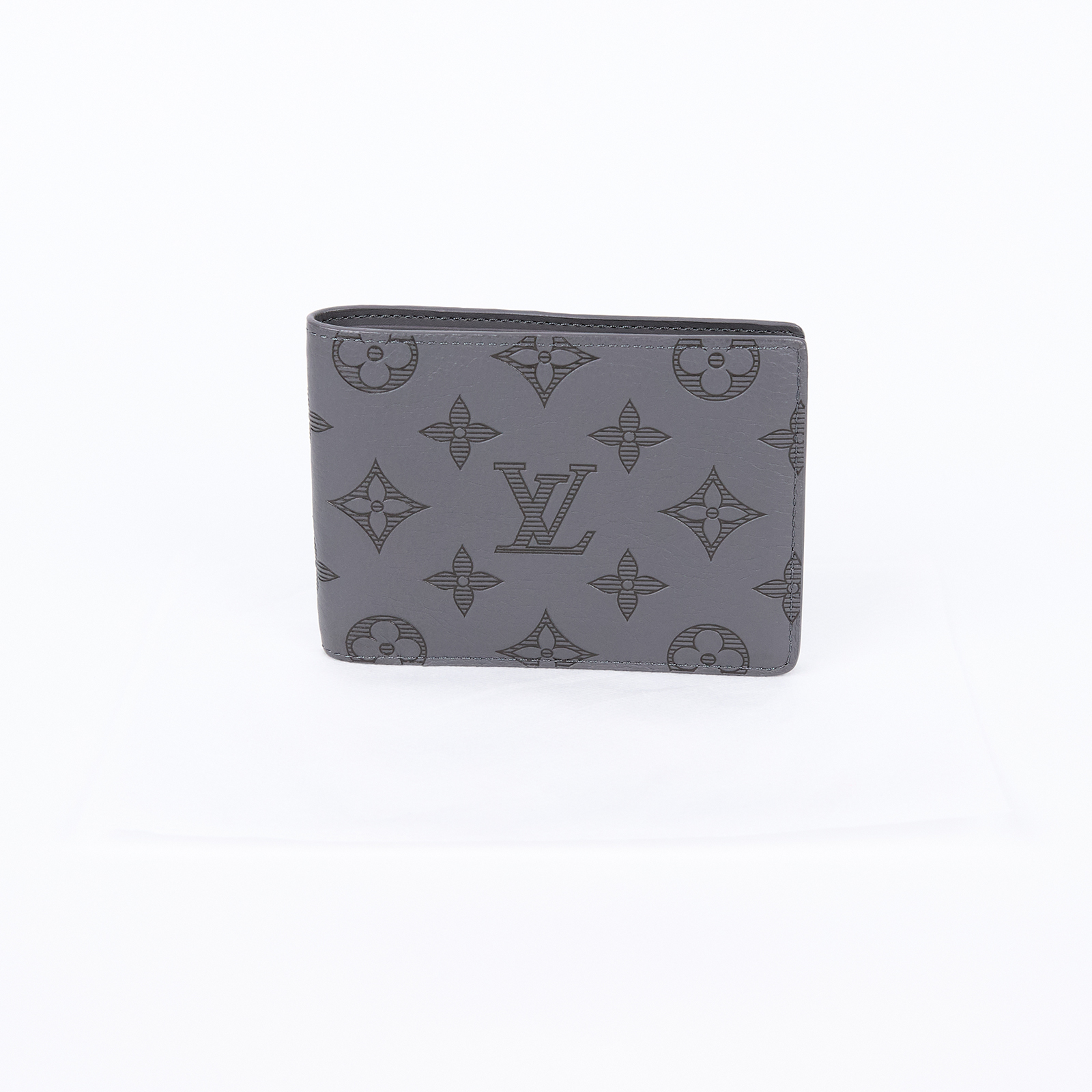 路易威登 LOUIS VUITTON Multiple 錢包 短夾 M81383 晶片款 灰牛皮壓花Multiple短夾 無附屬品