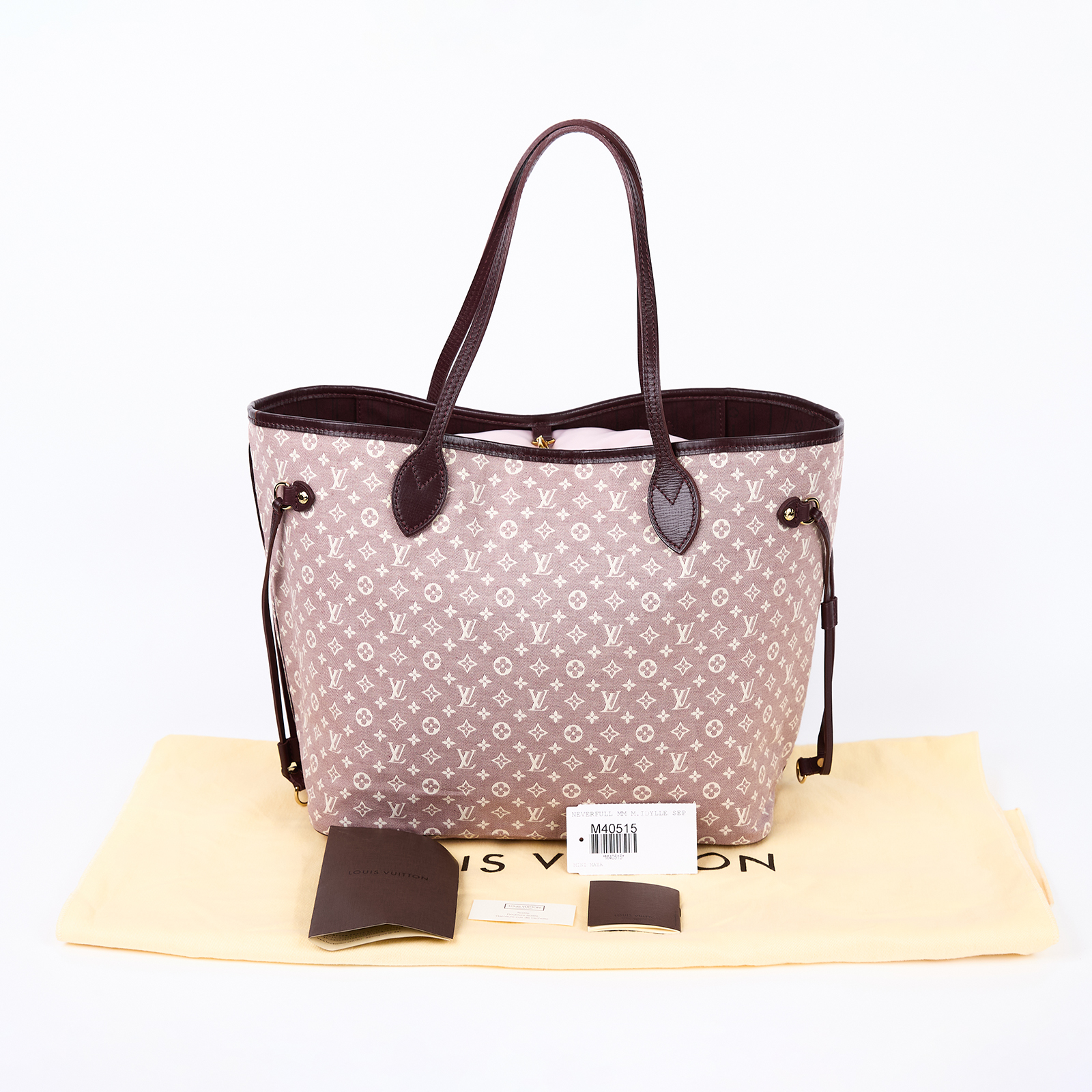 路易威登 LOUIS VUITTON Neverfull MM 手提包 托特包 M40515 淺粉帆布NEVERFULL MM 防塵袋