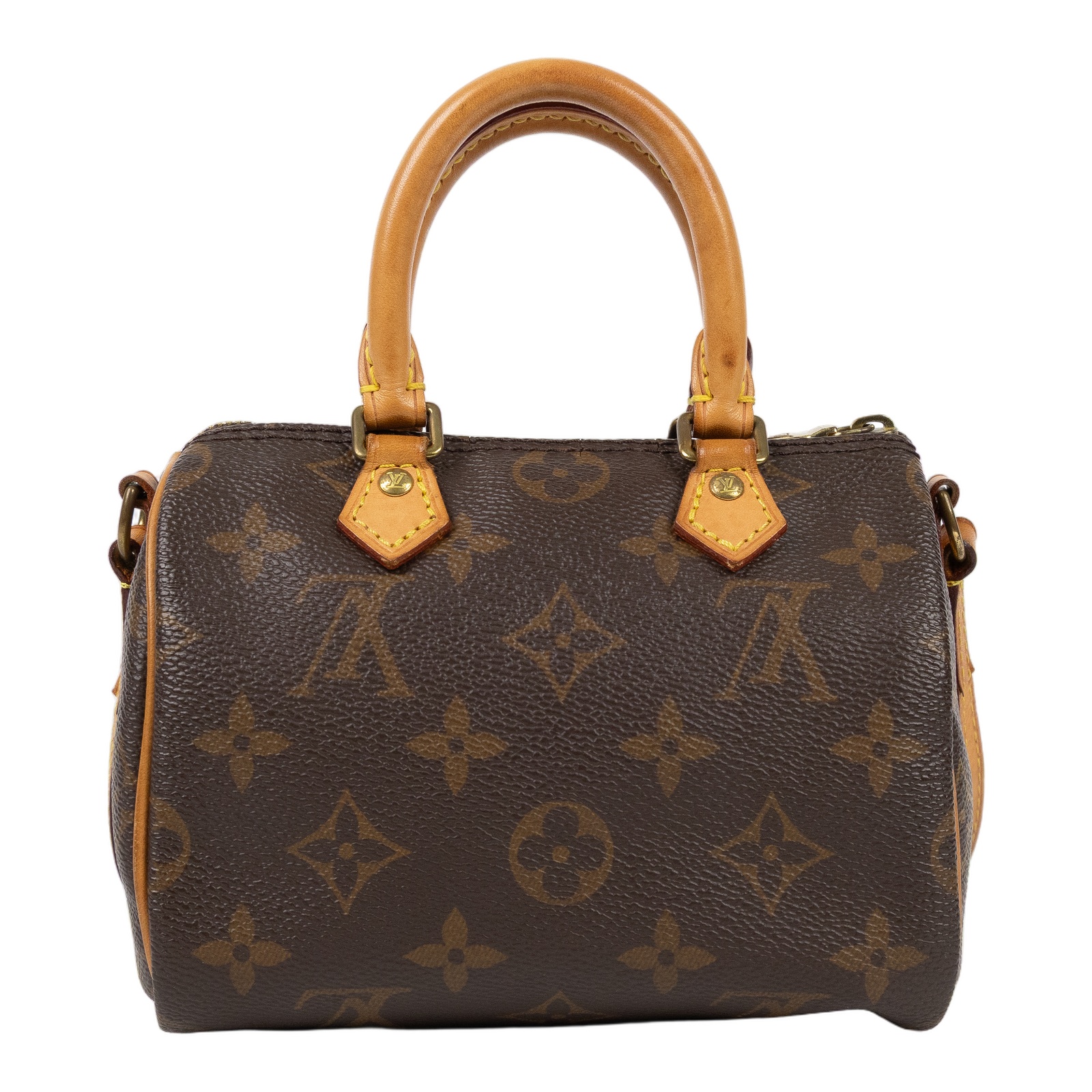 路易威登 LOUIS VUITTON Nano Speedy 經典帆布 手提 斜背 波士頓包 M61252 原花NANO SPEEDY 舊版 無附屬品