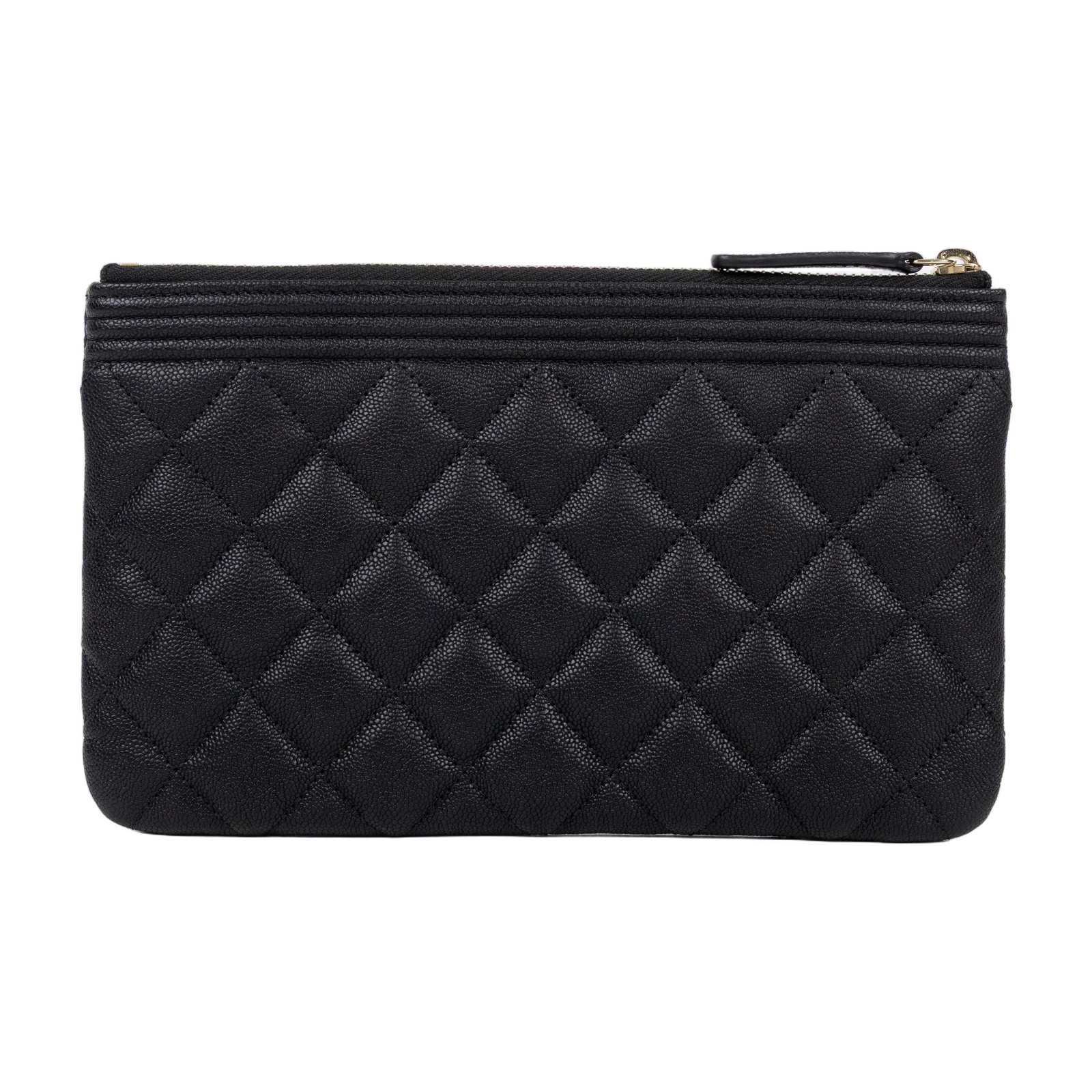 香奈兒 CHANEL Boy 零錢包 AP0992 30開 黑金荔枝手拿POUCH 原廠盒子/防塵袋/保證卡