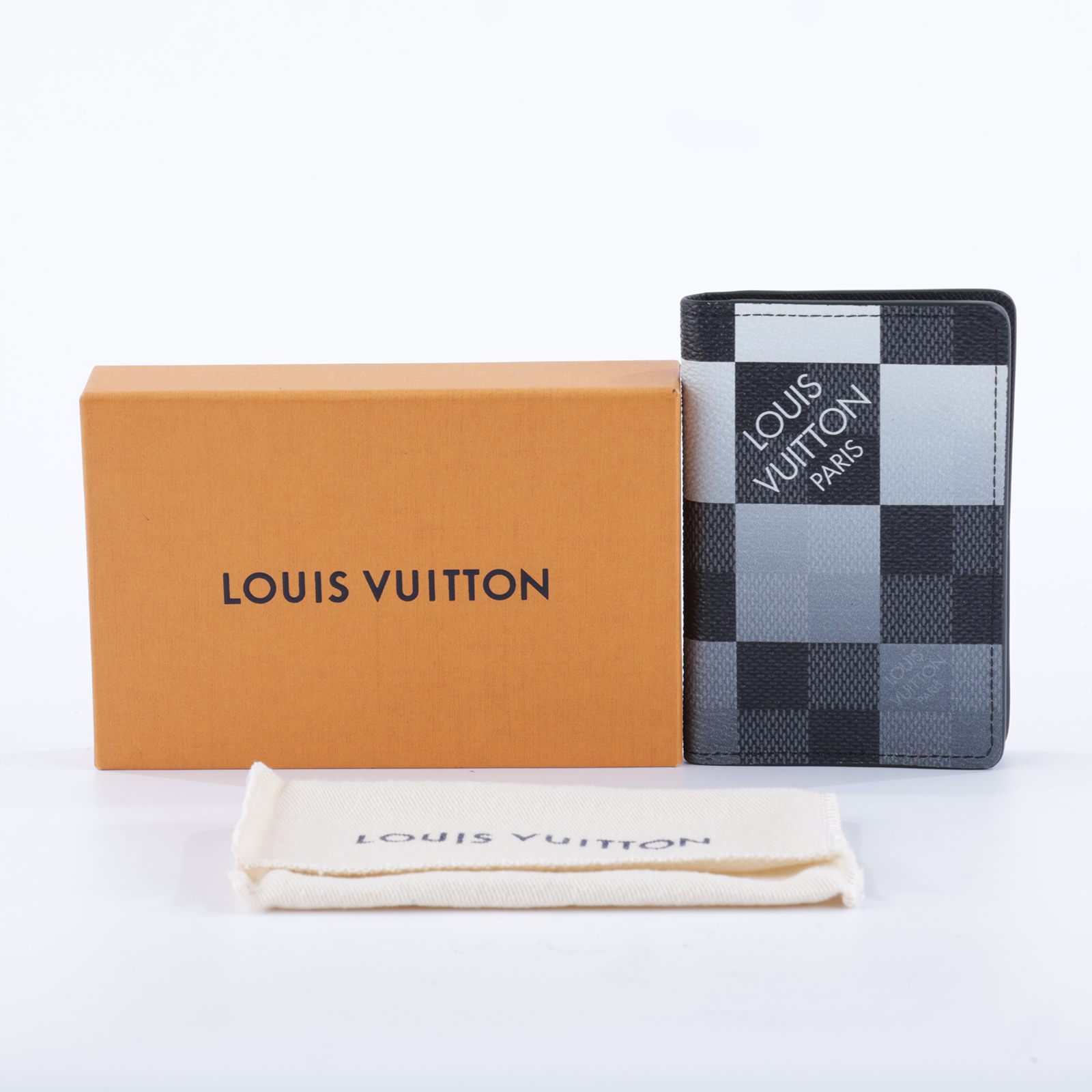 路易威登 LOUIS VUITTON Damier Graphite Giant 卡夾 卡包 N40411 黑灰漸層棋盤格卡夾 原廠盒子/防塵袋