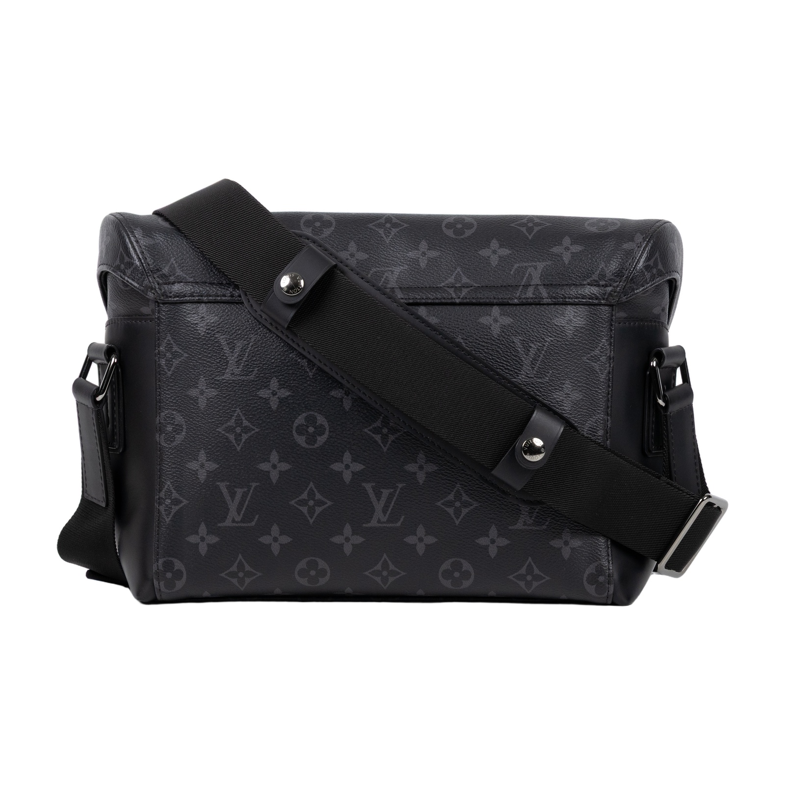 路易威登 LOUIS VUITTON Messenger PM Voyager Eclipse帆布 肩背 郵差包 黑色 M40511  防塵袋/購買證明