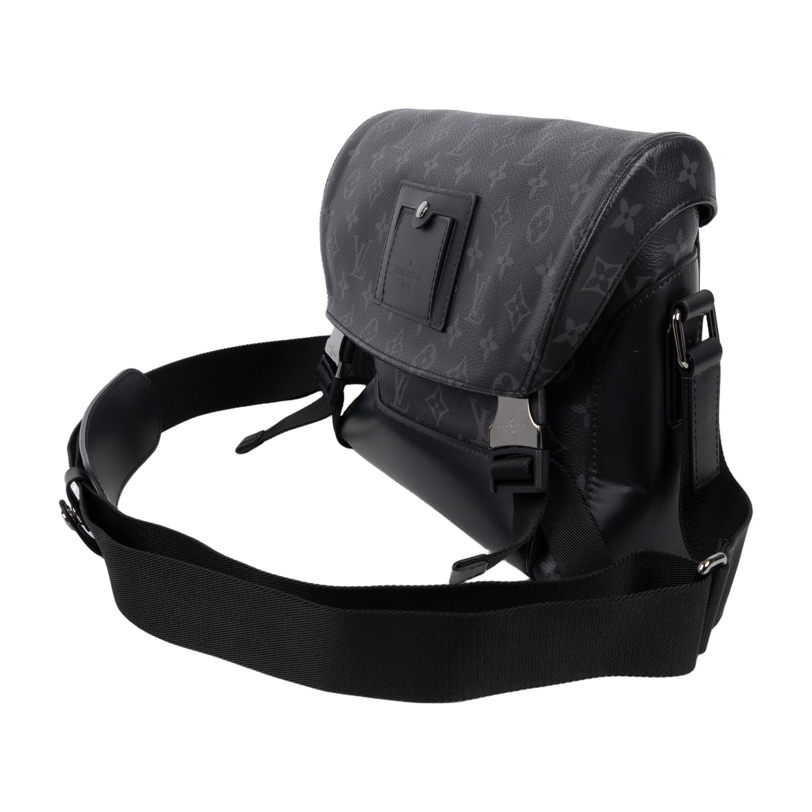 路易威登 LOUIS VUITTON Messenger PM Voyager Eclipse帆布 肩背 郵差包 黑色 M40511  防塵袋/購買證明