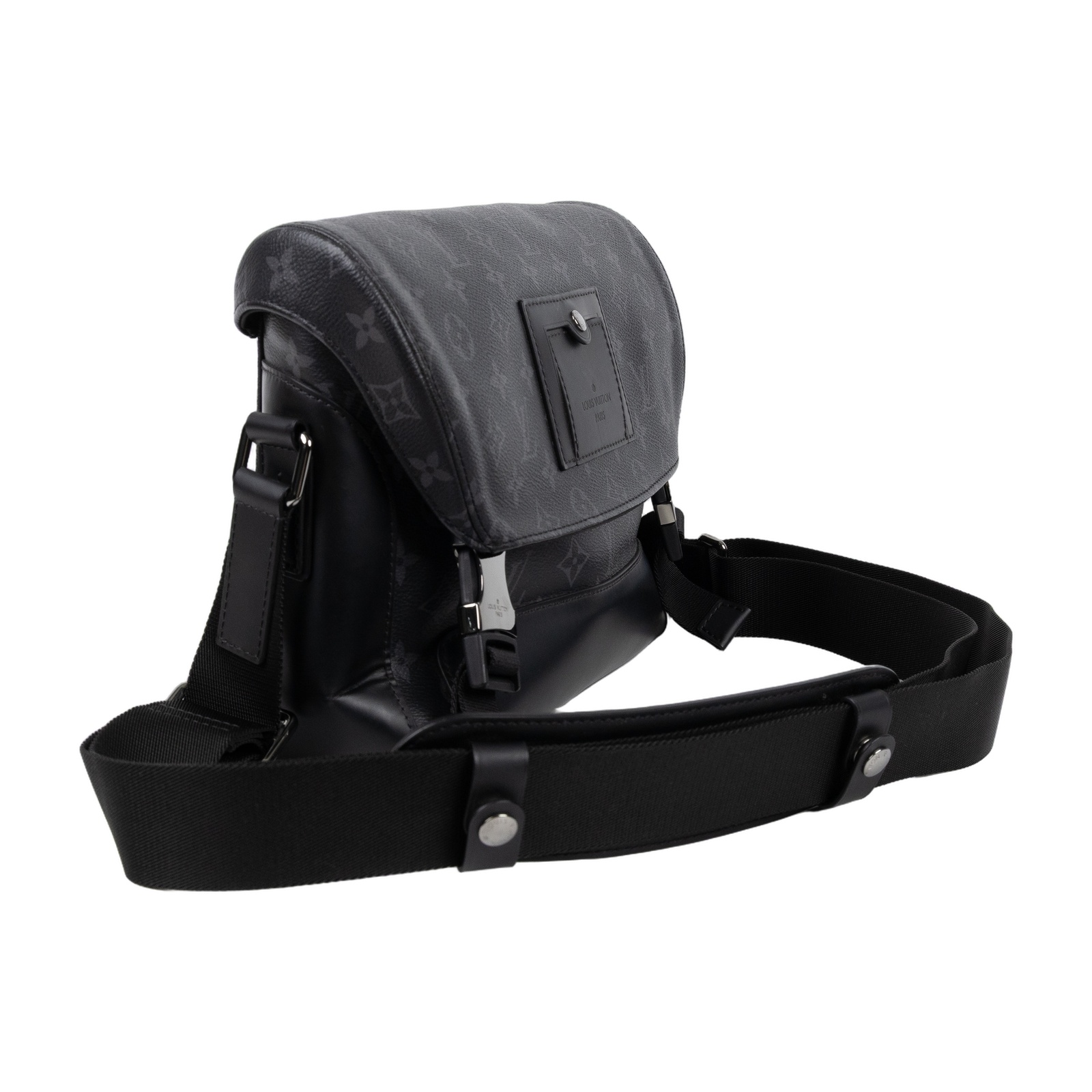 路易威登 LOUIS VUITTON Messenger PM Voyager Eclipse帆布 肩背 郵差包 黑色 M40511  防塵袋/購買證明