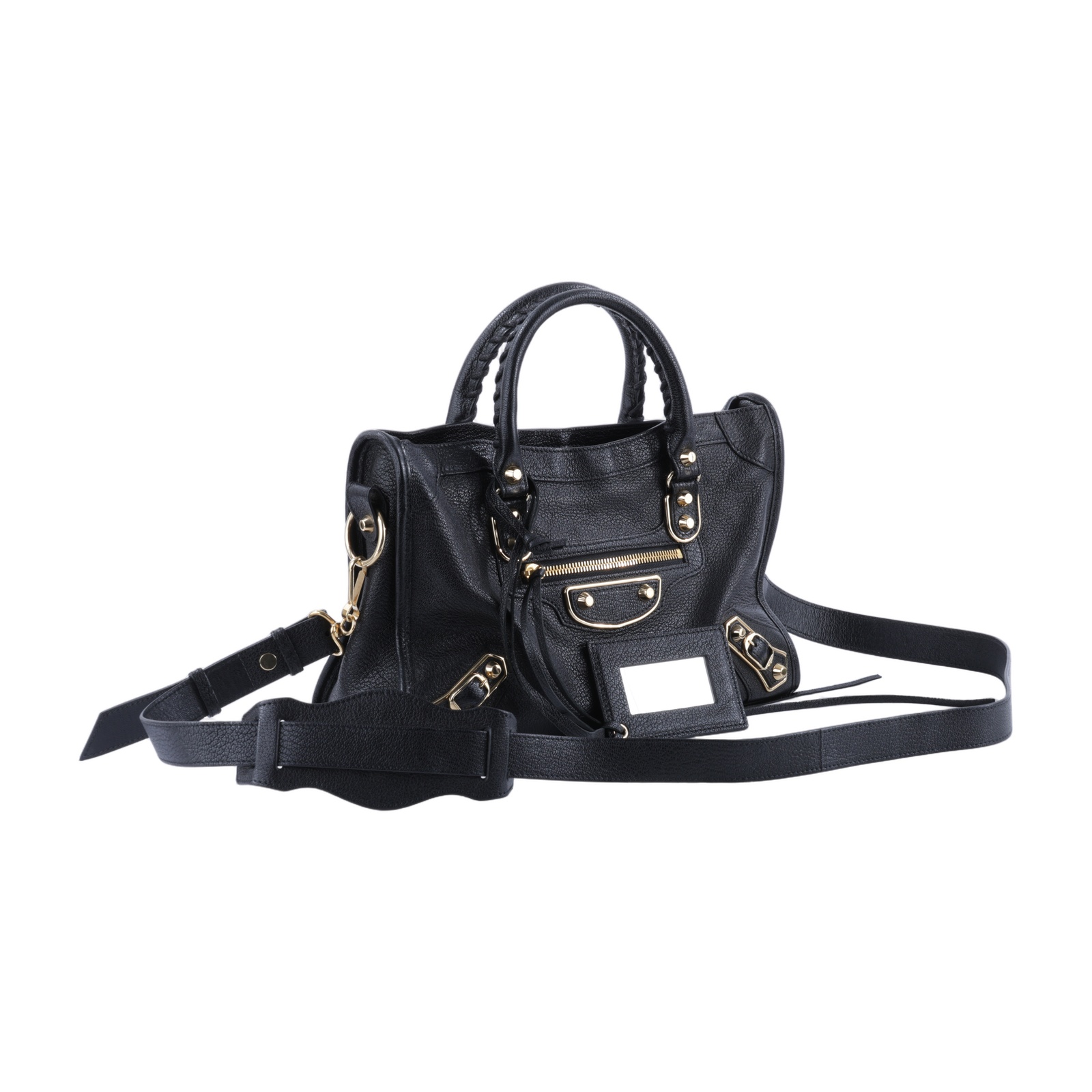 巴黎世家 BALENCIAGA Classic Metallic Edge City S 機車包 432831AQ41N  背帶/鏡子
