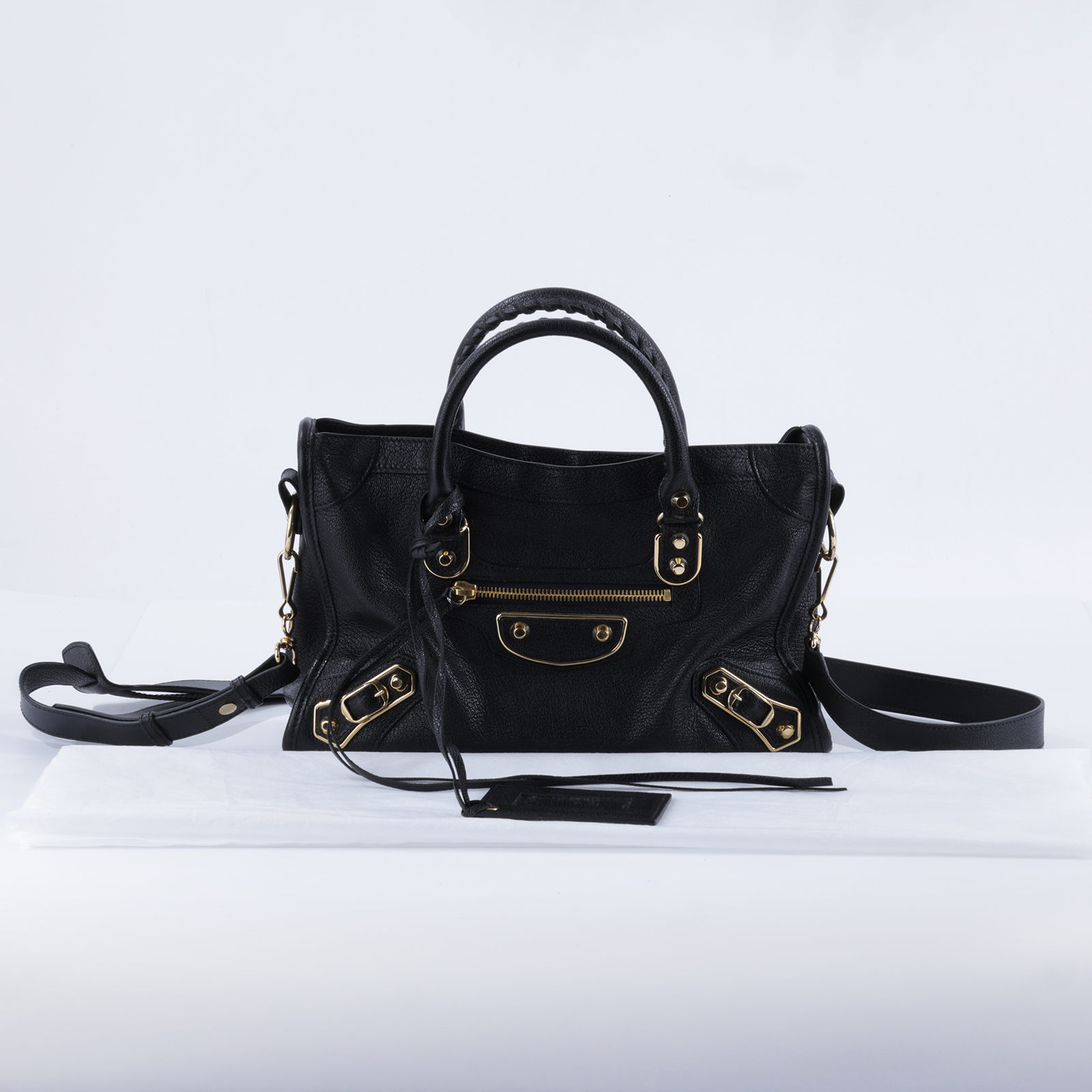 巴黎世家 BALENCIAGA Classic Metallic Edge City S 機車包 432831AQ41N  背帶/鏡子