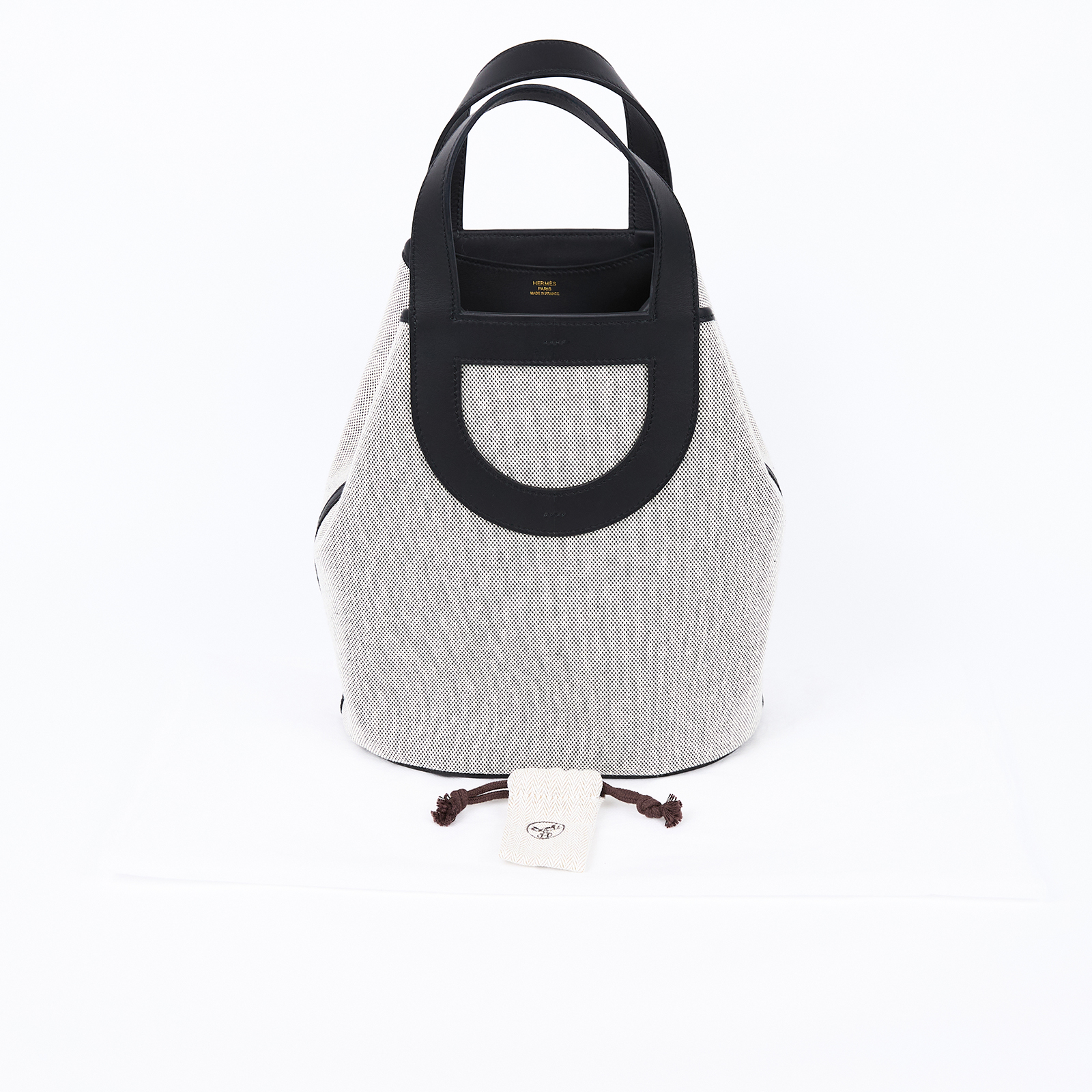 愛馬仕 Hermes In The Loop 23  豬鼻 菜籃子包 ITL23 W TS 012 AU W刻 黑帆布IN THE LOOP23 無附屬品