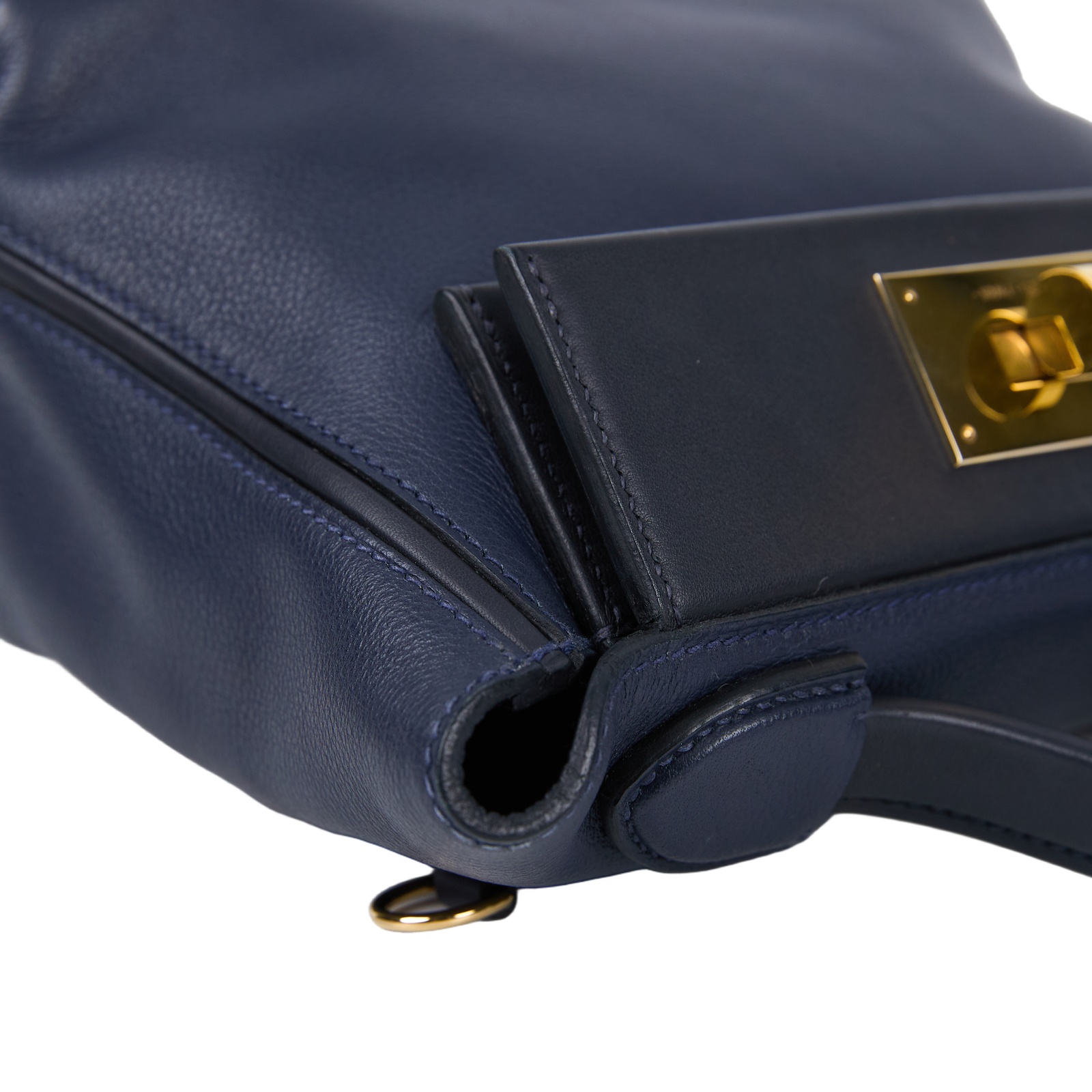 愛馬仕 Hermes 24/24 21 手提包 24/24/21 B HT 293 SU B刻 藍金24/24 MINI 背帶
