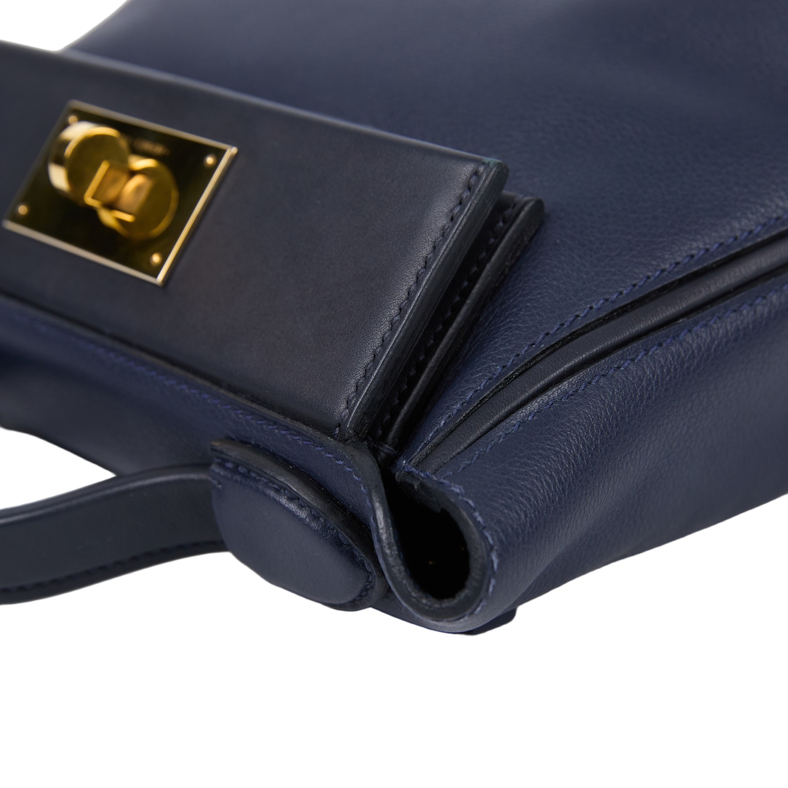 愛馬仕 Hermes 24/24 21 手提包 24/24/21 B HT 293 SU B刻 藍金24/24 MINI 背帶