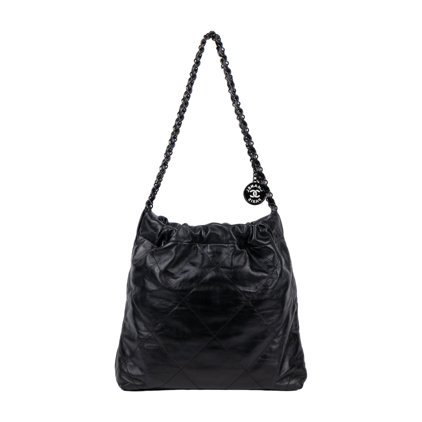 香奈兒 CHANEL 22 小型 流浪包 肩背包 AS3260 晶片款 SO BLACK 22包 小號 內袋
