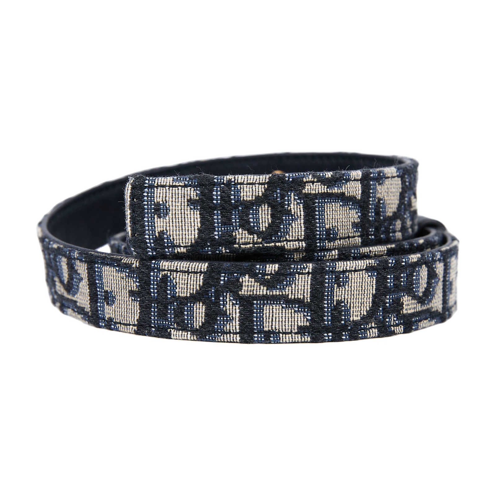迪奧 CHRISTIAN DIOR Saddle 20mm 腰帶 皮帶 B0042CTZQ_70 藍緹花皮帶#70 原廠盒子/防塵袋/購買證明