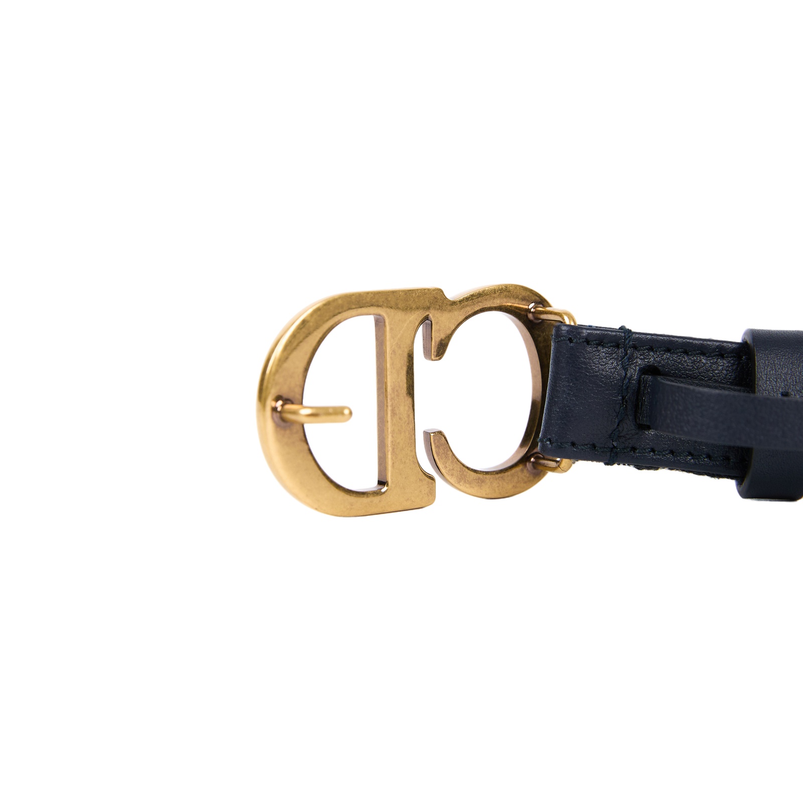 迪奧 CHRISTIAN DIOR Saddle 20mm 腰帶 皮帶 B0042CTZQ_70 藍緹花皮帶#70 原廠盒子/防塵袋/購買證明
