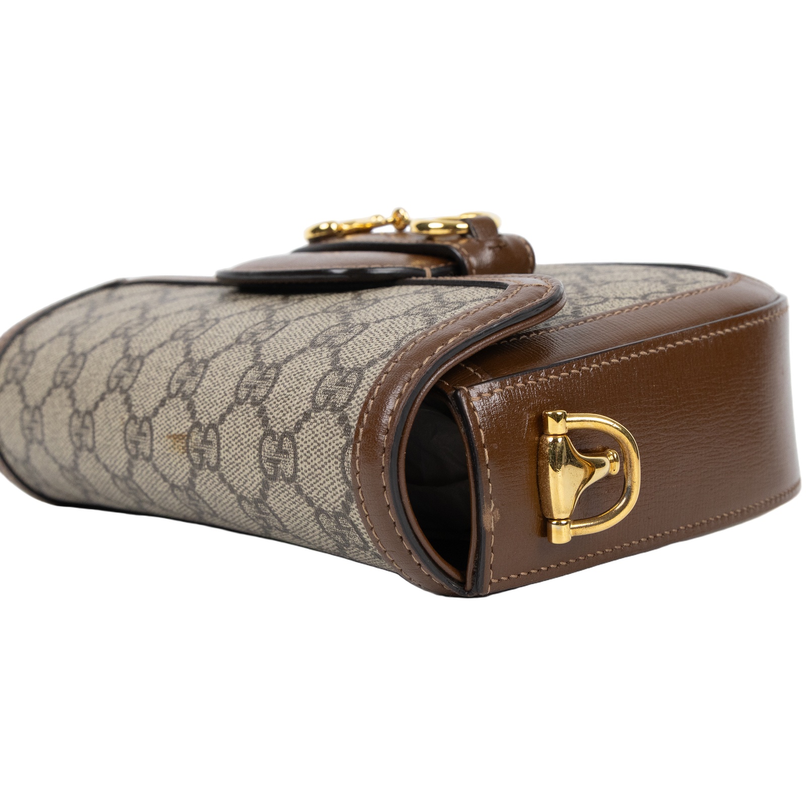 古馳 GUCCI Horsebit 1955 迷你 馬鞍包 658574 HUHHG 棕1955 MINI 原廠盒子/防塵袋/背帶2