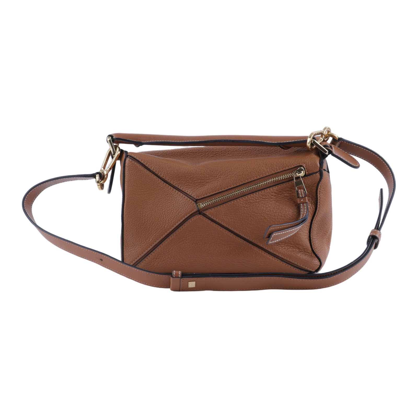 羅意威 LOEWE Small Puzzle bag 斜背包 A510S21X67 焦糖PUZZLE SMALL 背帶