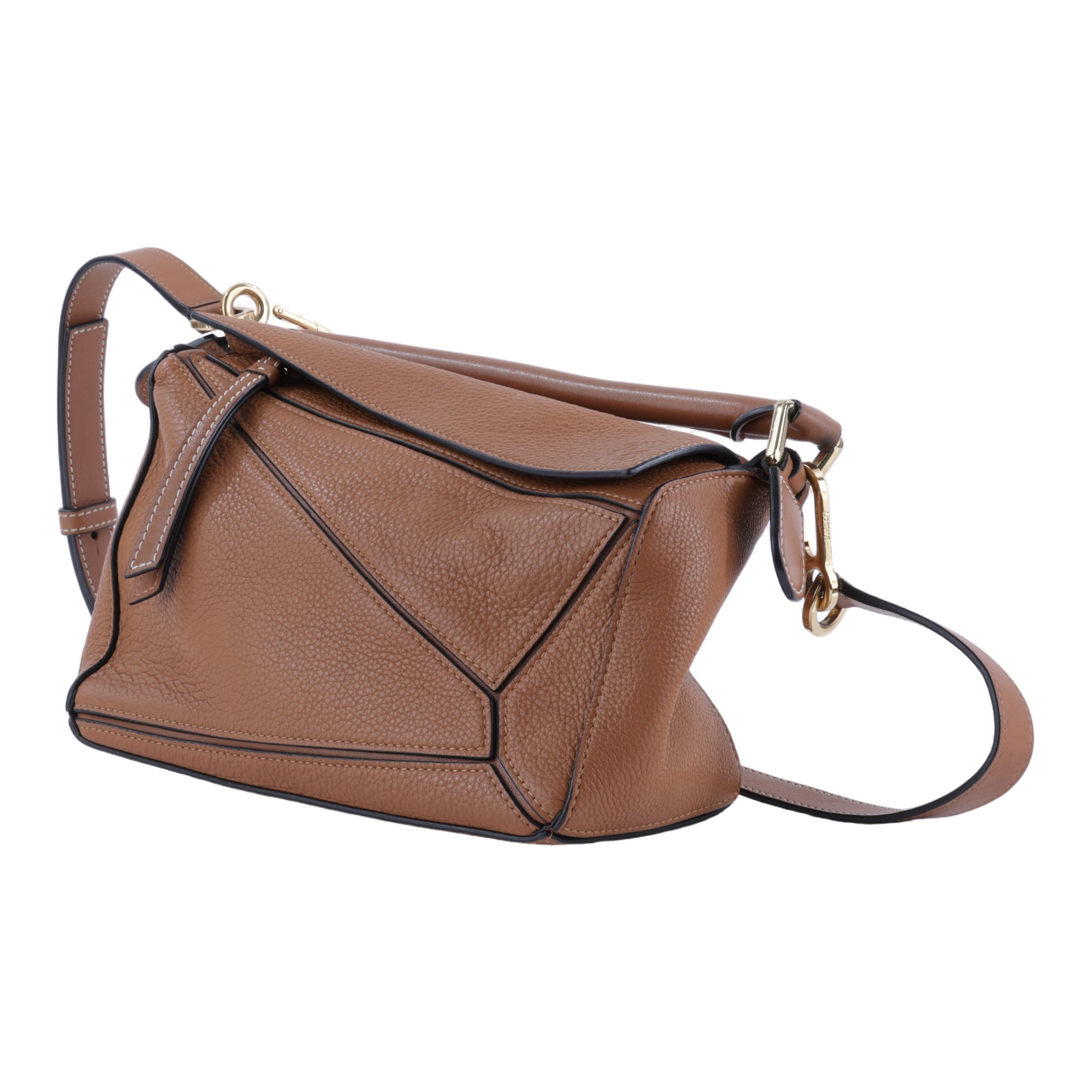 羅意威 LOEWE Small Puzzle bag 斜背包 A510S21X67 焦糖PUZZLE SMALL 背帶
