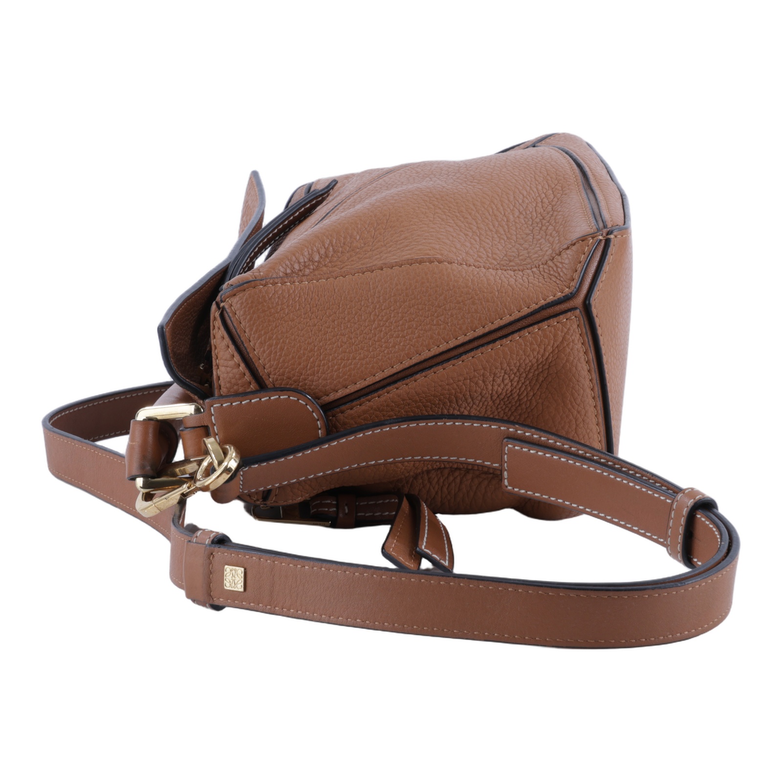 羅意威 LOEWE Small Puzzle bag 斜背包 A510S21X67 焦糖PUZZLE SMALL 背帶
