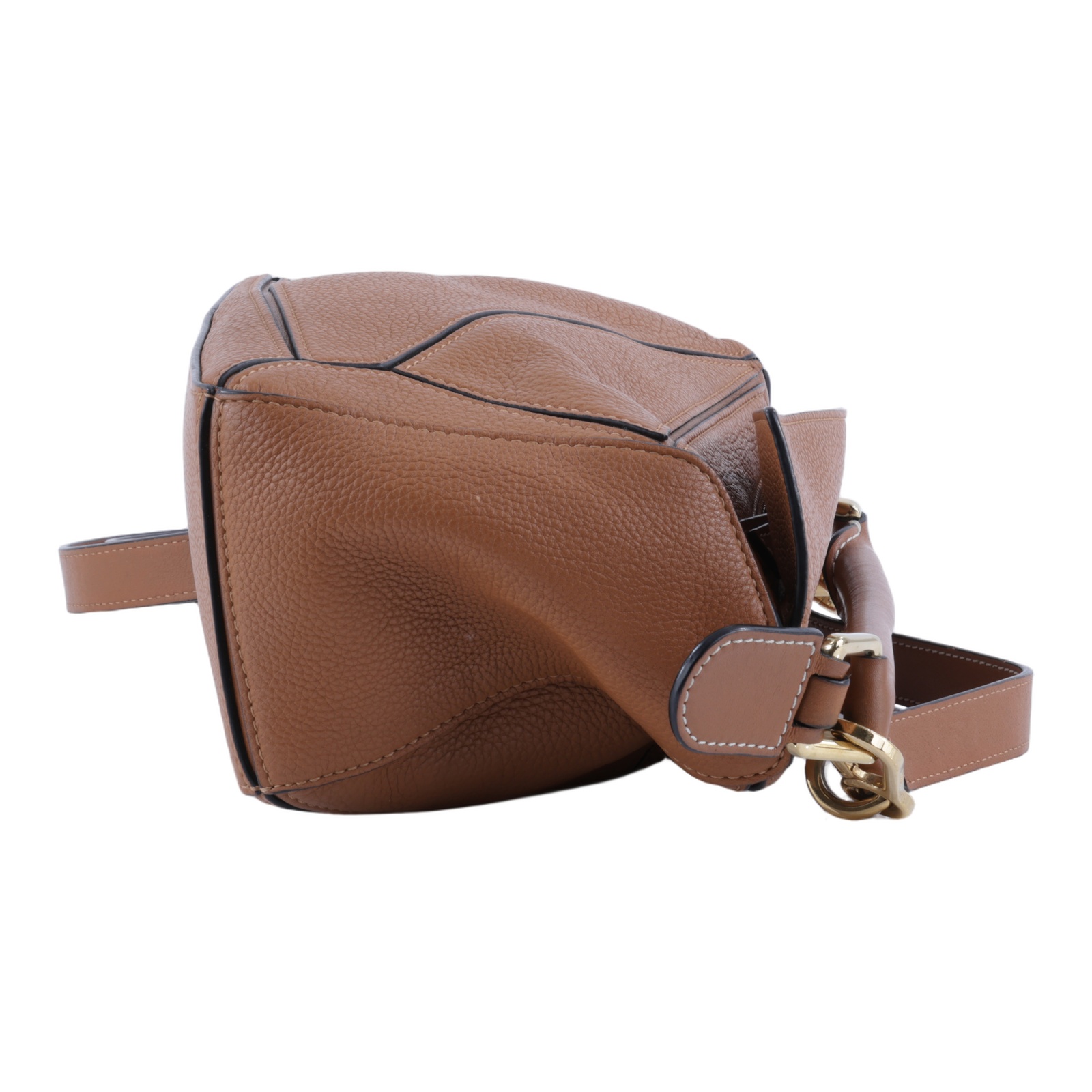 羅意威 LOEWE Small Puzzle bag 斜背包 A510S21X67 焦糖PUZZLE SMALL 背帶