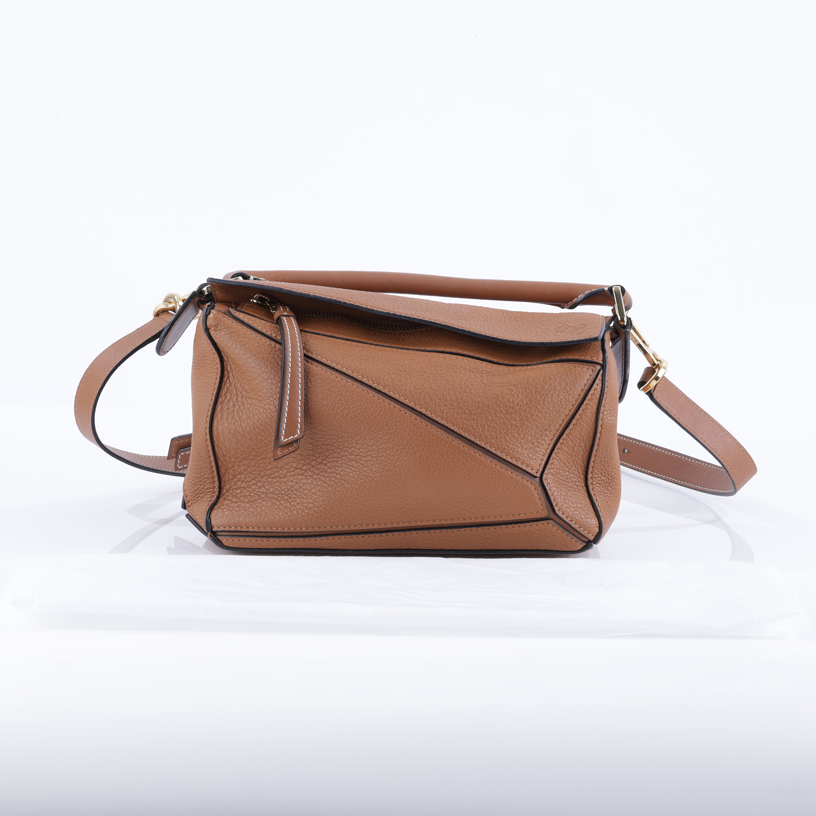 羅意威 LOEWE Small Puzzle bag 斜背包 A510S21X67 焦糖PUZZLE SMALL 背帶