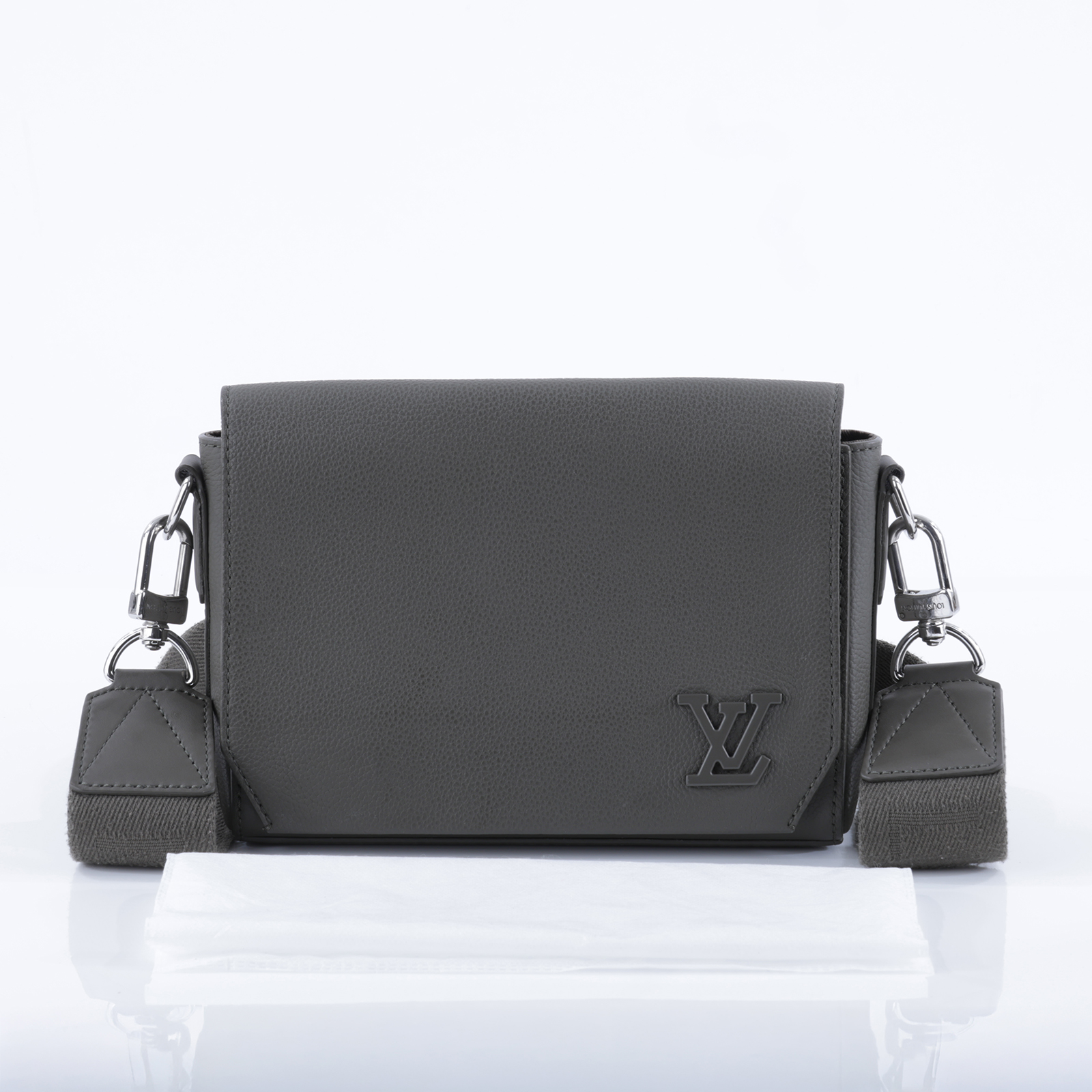 路易威登 LOUIS VUITTON Takeoff 小號 郵差包 斜背包 M25125 晶片款 墨綠Takeoff 斜背包 背帶