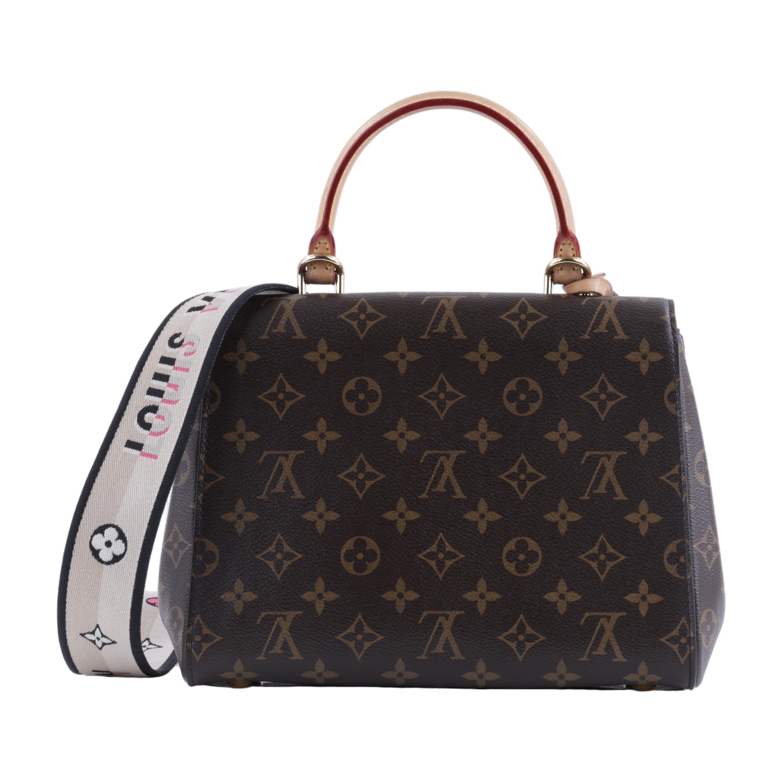 路易威登 LOUIS VUITTON Cluny BB 手提包 經典帆布 M46372 晶片款 原花CLUNY BB 背帶/吊牌
