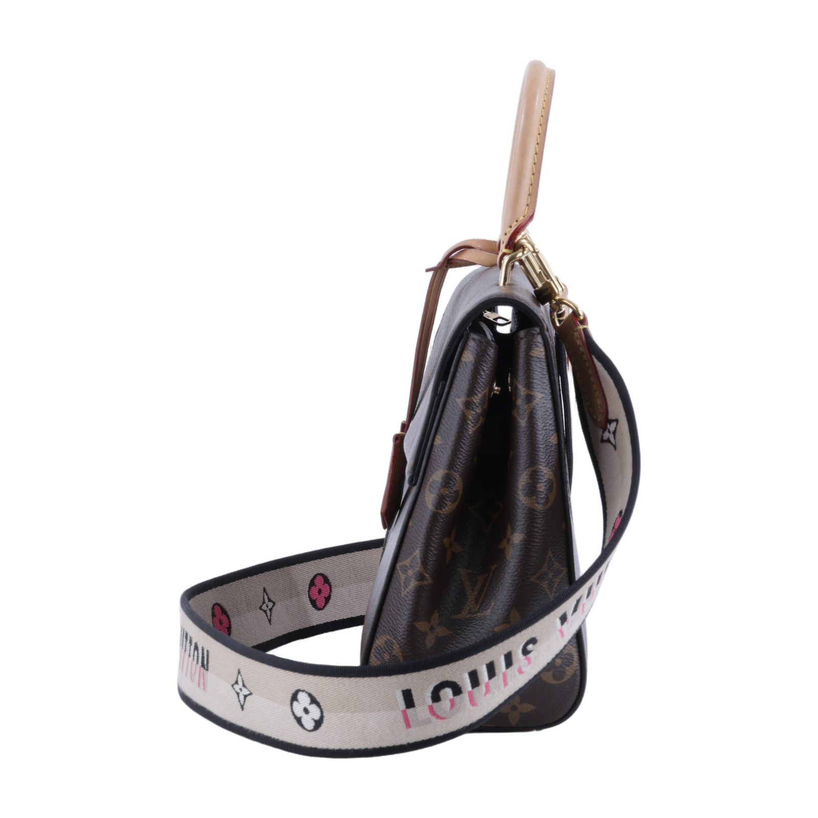 路易威登 LOUIS VUITTON Cluny BB 手提包 經典帆布 M46372 晶片款 原花CLUNY BB 背帶/吊牌