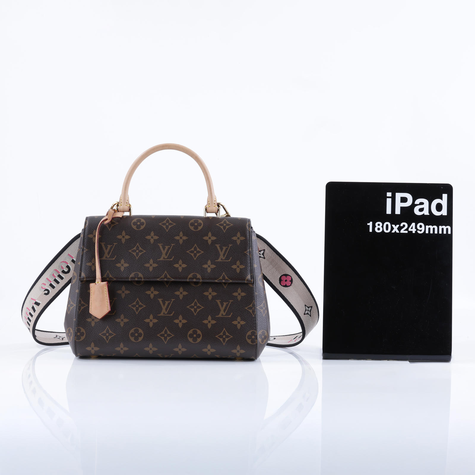 路易威登 LOUIS VUITTON Cluny BB 手提包 經典帆布 M46372 晶片款 原花CLUNY BB 背帶/吊牌