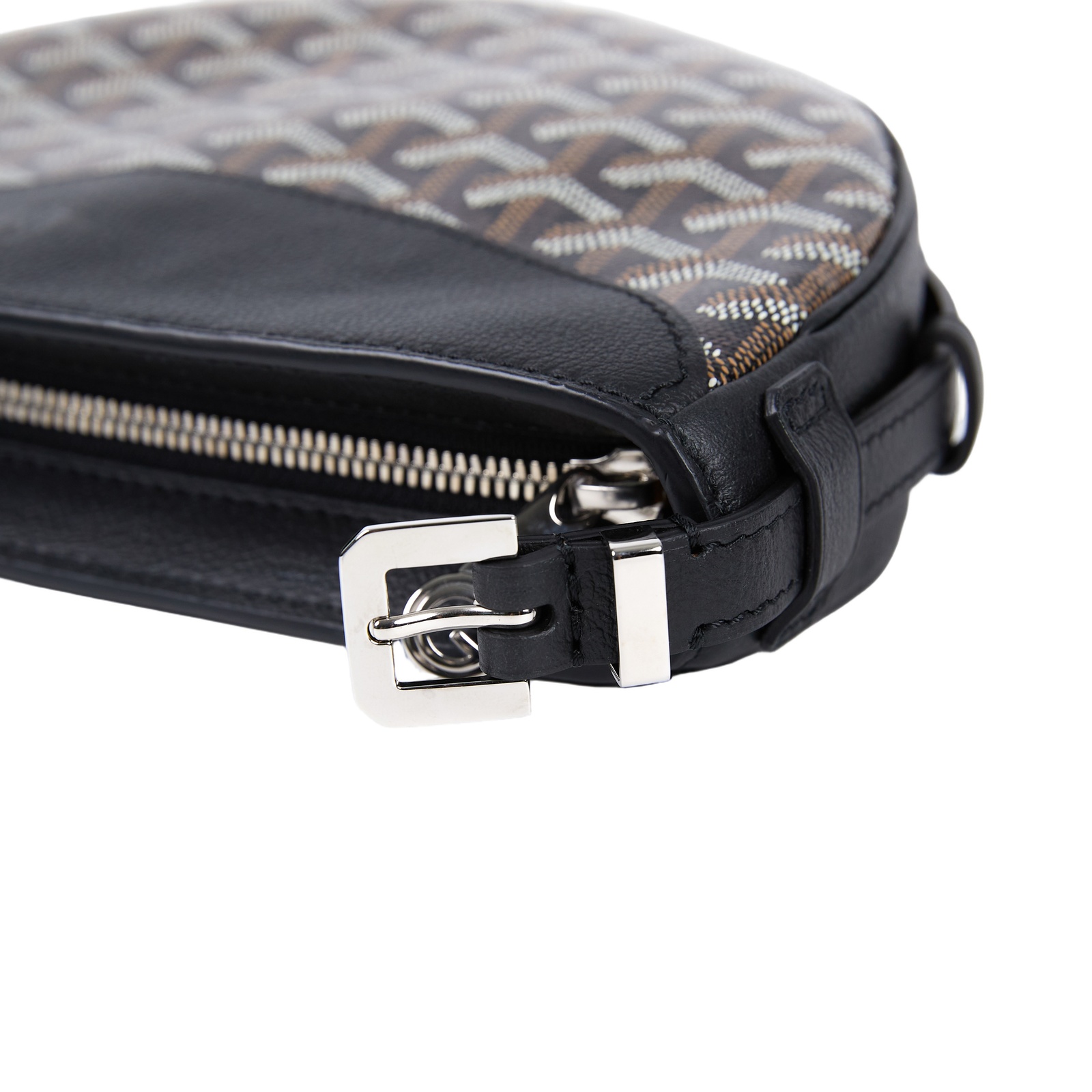 高雅德 GOYARD Goyard Hirondelle PM 半月斜背包 HIRONDPMLTY 黑Hirondelle半月單肩包 背帶