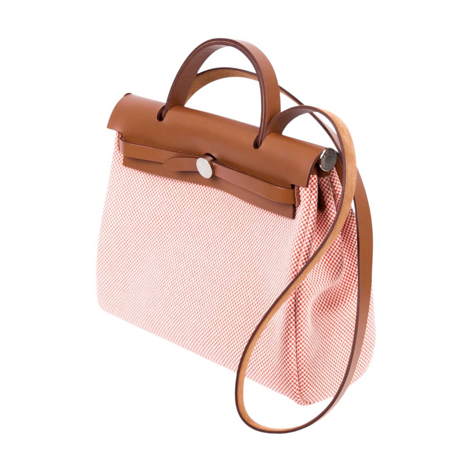 愛馬仕 Hermes Herbag Zip 31 銀色五金 淺米色 花田橘色 淺黃褐色 H079092CKAP /K MN 003 KD  原廠盒子/防塵袋/鎖組/內袋
