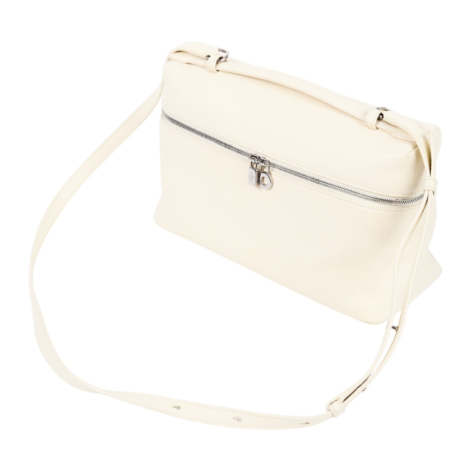 諾悠翩雅 LORO PIANA Extra Pocket L27 手提肩背包 FAN4043 白牛皮L27包 原廠盒子/防塵袋/收據/背帶