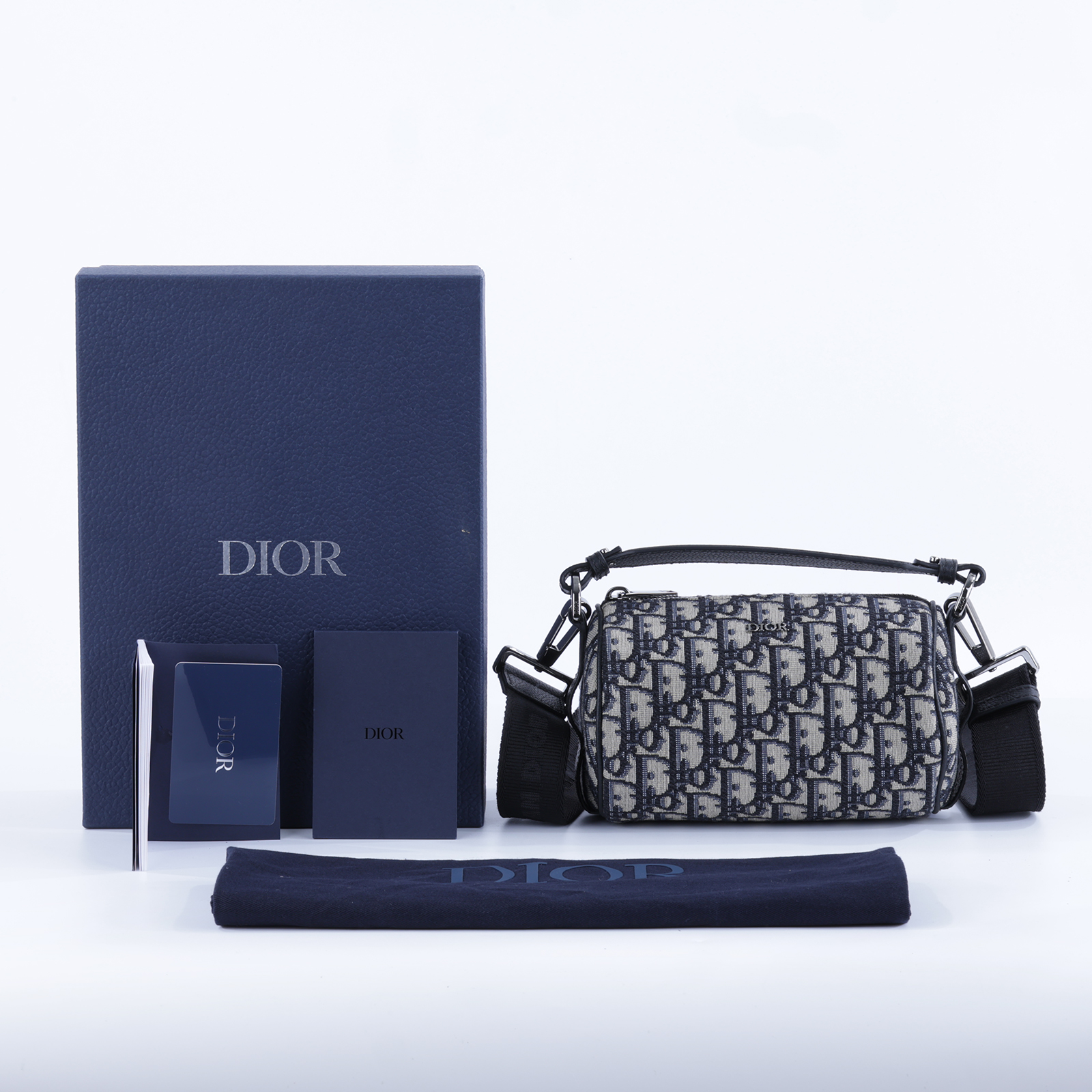 迪奧 CHRISTIAN DIOR Mini Roller Bag 斜背包滾筒包 1ESPO219YKY  原廠盒子/防塵袋/背帶2/保證卡