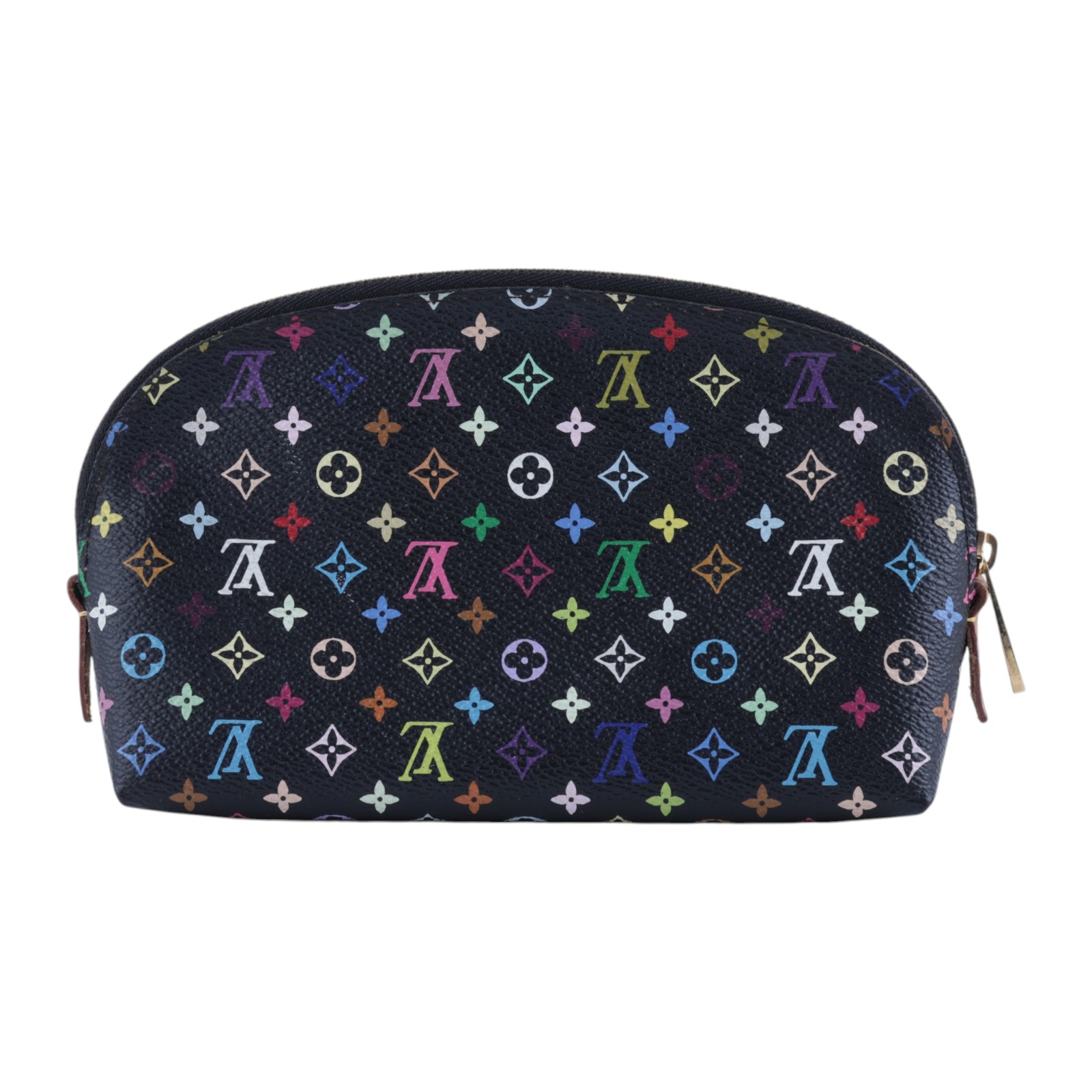 路易威登 LOUIS VUITTON 村上隆 Monogram Multicolor Pochette 化妝包 手拿包 M47355 黑三彩化妝包 無附屬品