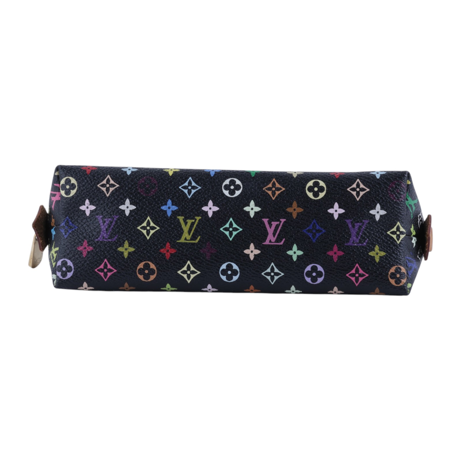 路易威登 LOUIS VUITTON 村上隆 Monogram Multicolor Pochette 化妝包 手拿包 M47355 黑三彩化妝包 無附屬品