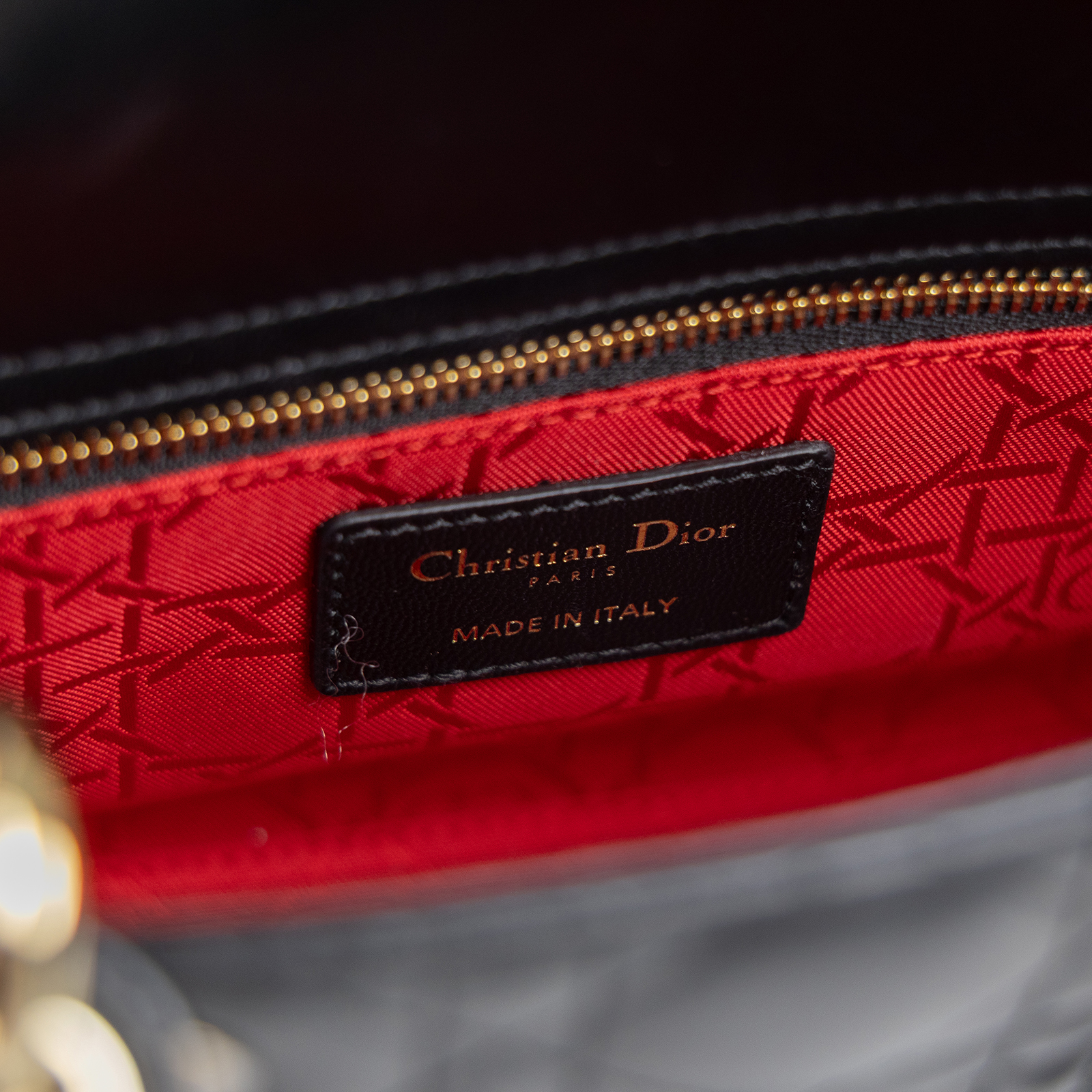 迪奧 CHRISTIAN DIOR Lady Dior My ABCDior 小型 肩背 手提包 羊皮  黑金LADY DIOR 5X4 背帶/防塵袋