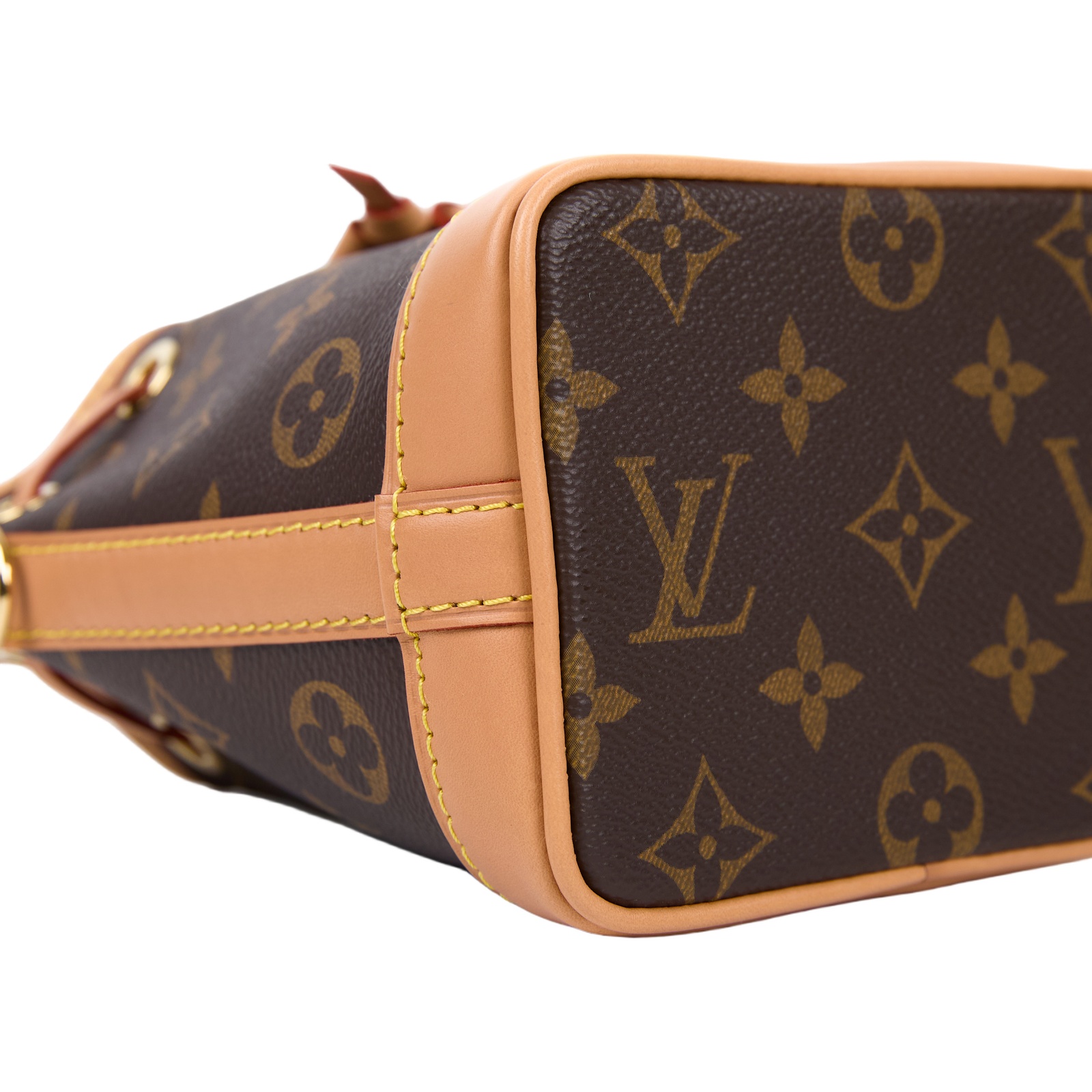 路易威登 LOUIS VUITTON Nano Noé 原花 束口水桶包 M81266 晶片款 原花Nano Noé 原廠盒子/防塵袋/背帶3/購買證明影本