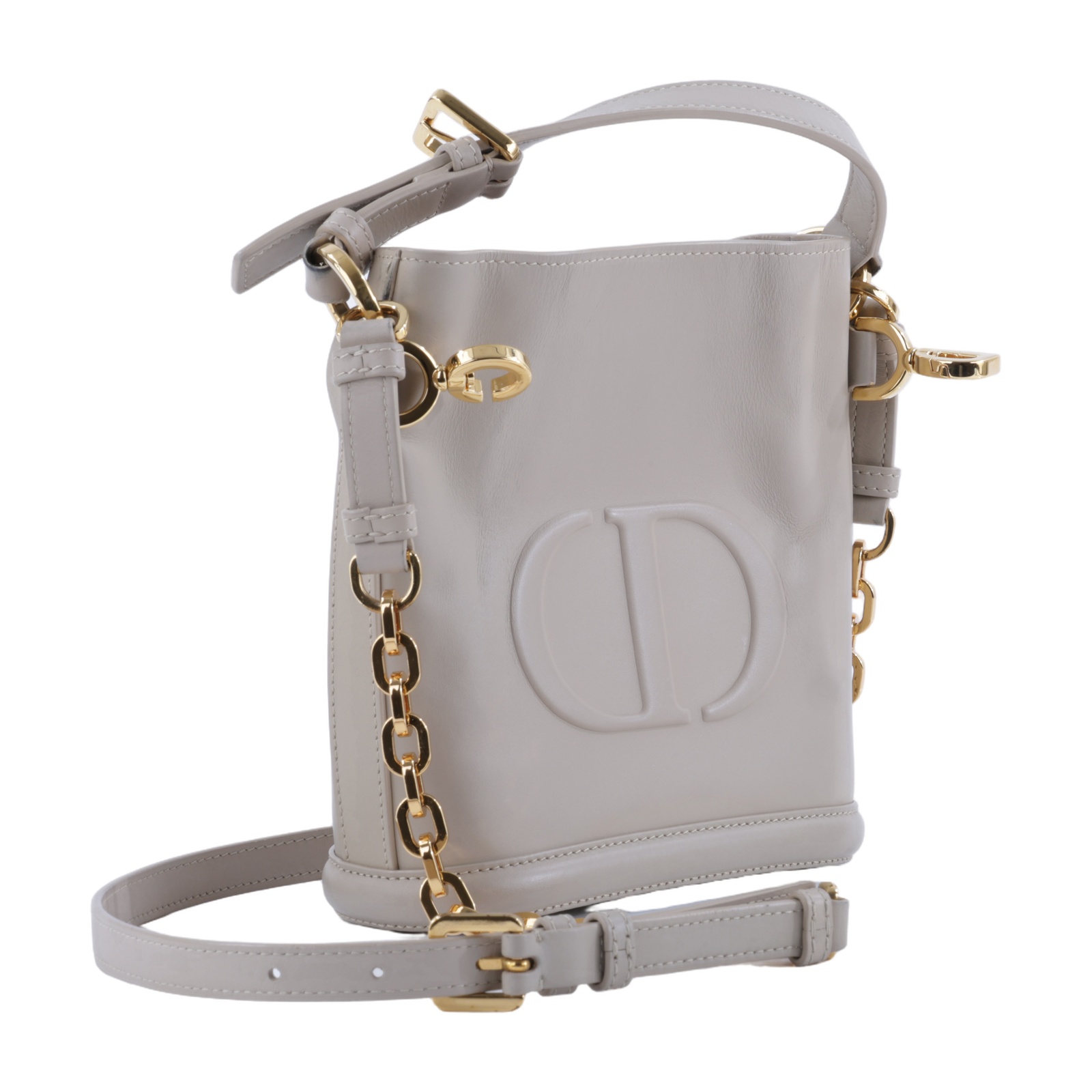 迪奧 CHRISTIAN DIOR Cest Dior 水桶包 M2272UBHA 奶茶CEST SMALL水桶包 無附屬品