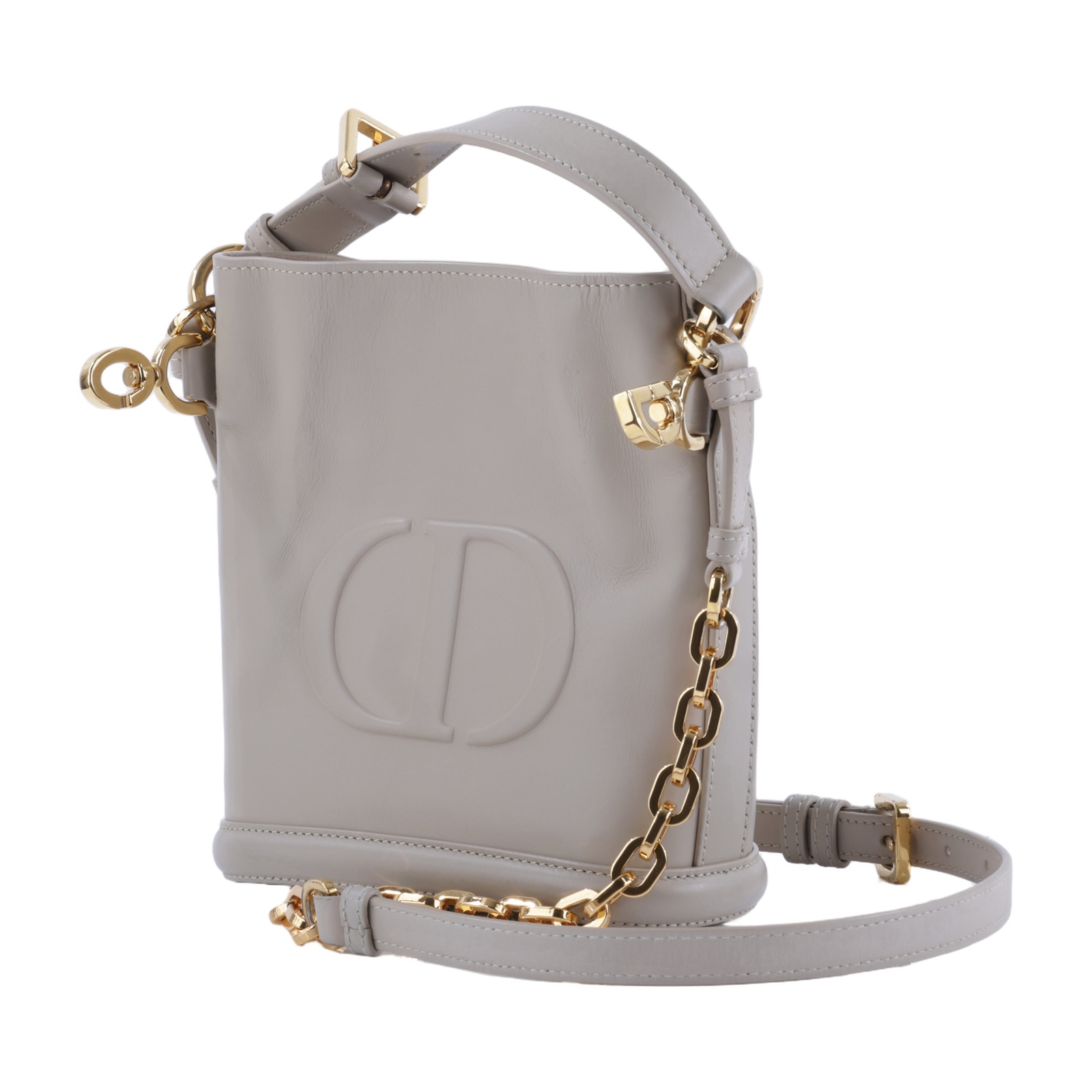 迪奧 CHRISTIAN DIOR Cest Dior 水桶包 M2272UBHA 奶茶CEST SMALL水桶包 無附屬品
