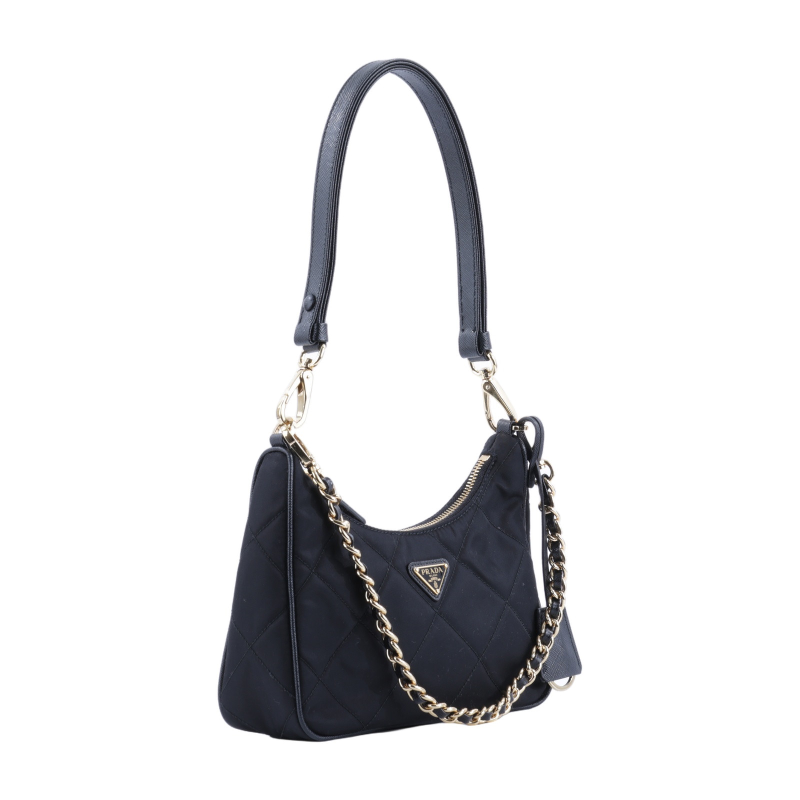 普拉達 PRADA Re-Edition 1995 Chaîne Re-Nylon 迷你袋 1BC204_2AOS  防塵袋/背帶2/吊飾/購買證明/發票