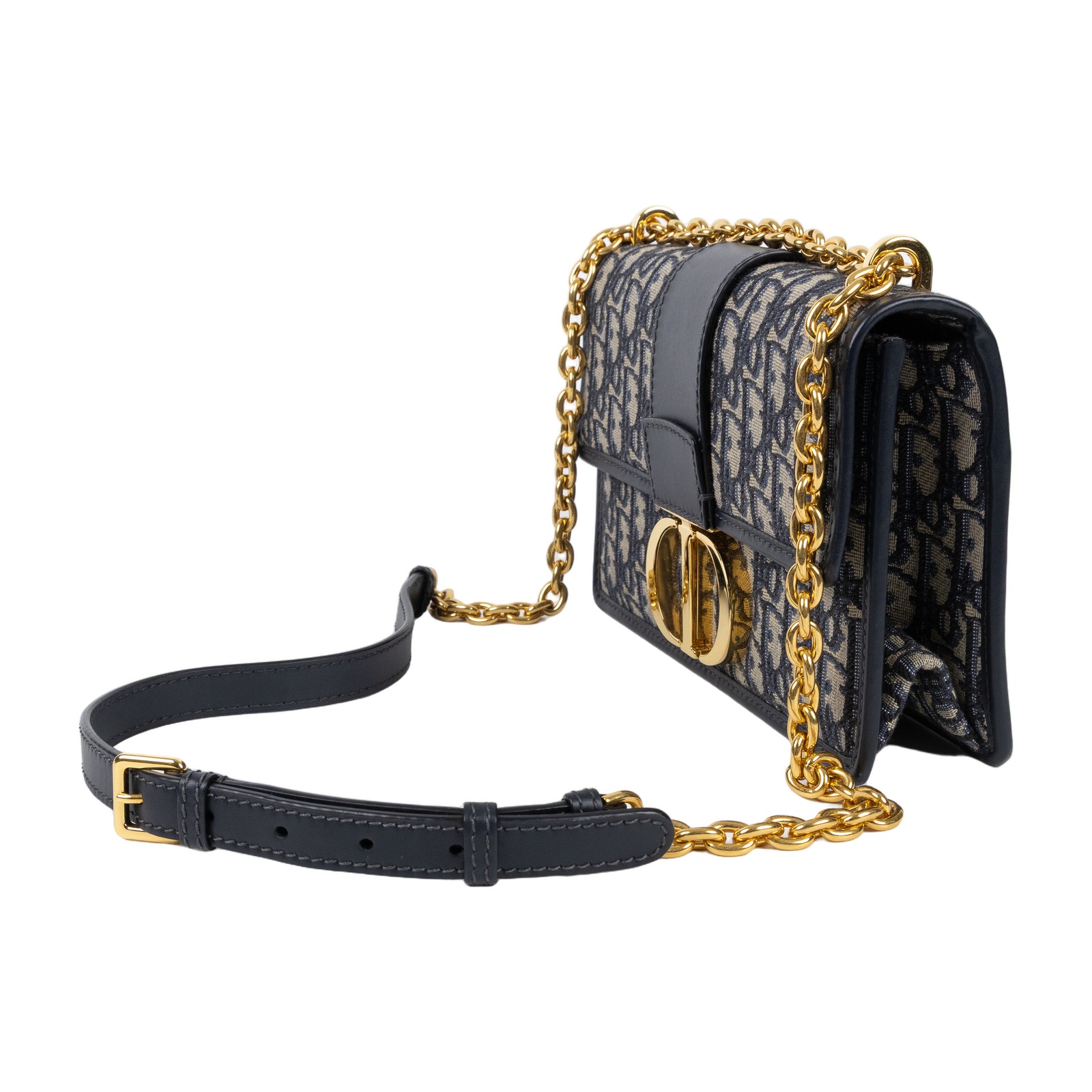 迪奧 CHRISTIAN DIOR 30 Montaigne 鏈帶 肩背手提包 M9208UTZQ 藍緹花蒙田30鏈帶包 防塵袋/保證卡