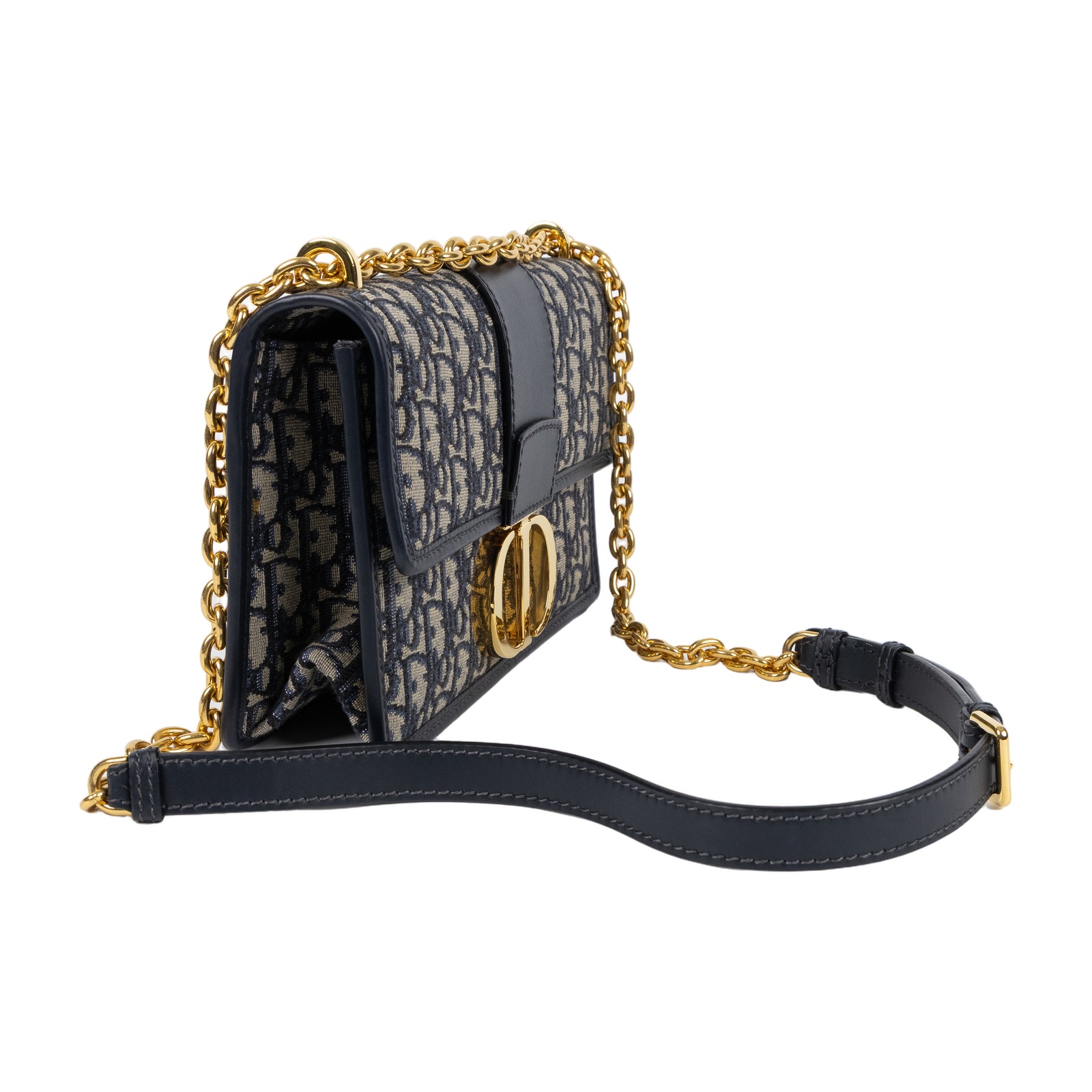 迪奧 CHRISTIAN DIOR 30 Montaigne 鏈帶 肩背手提包 M9208UTZQ 藍緹花蒙田30鏈帶包 防塵袋/保證卡