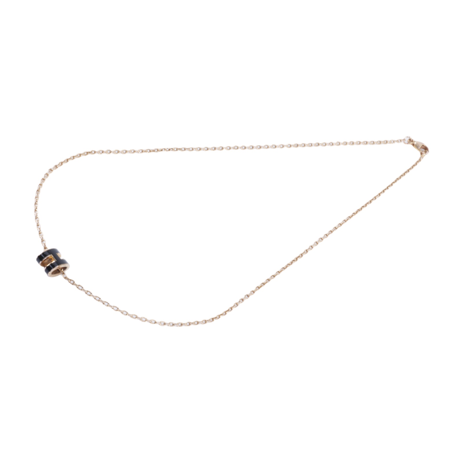 愛馬仕 Hermes Mini Pop H 墜飾 黑色 H147992Fv03 GD 02 33 黑金H POP 項鍊 無附屬品