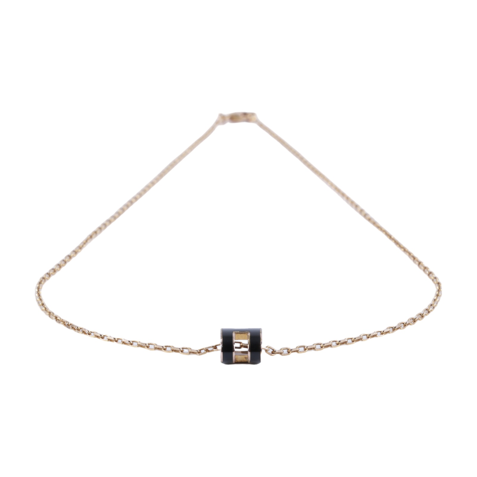 愛馬仕 Hermes Mini Pop H 墜飾 黑色 H147992Fv03 GD 02 33 黑金H POP 項鍊 無附屬品