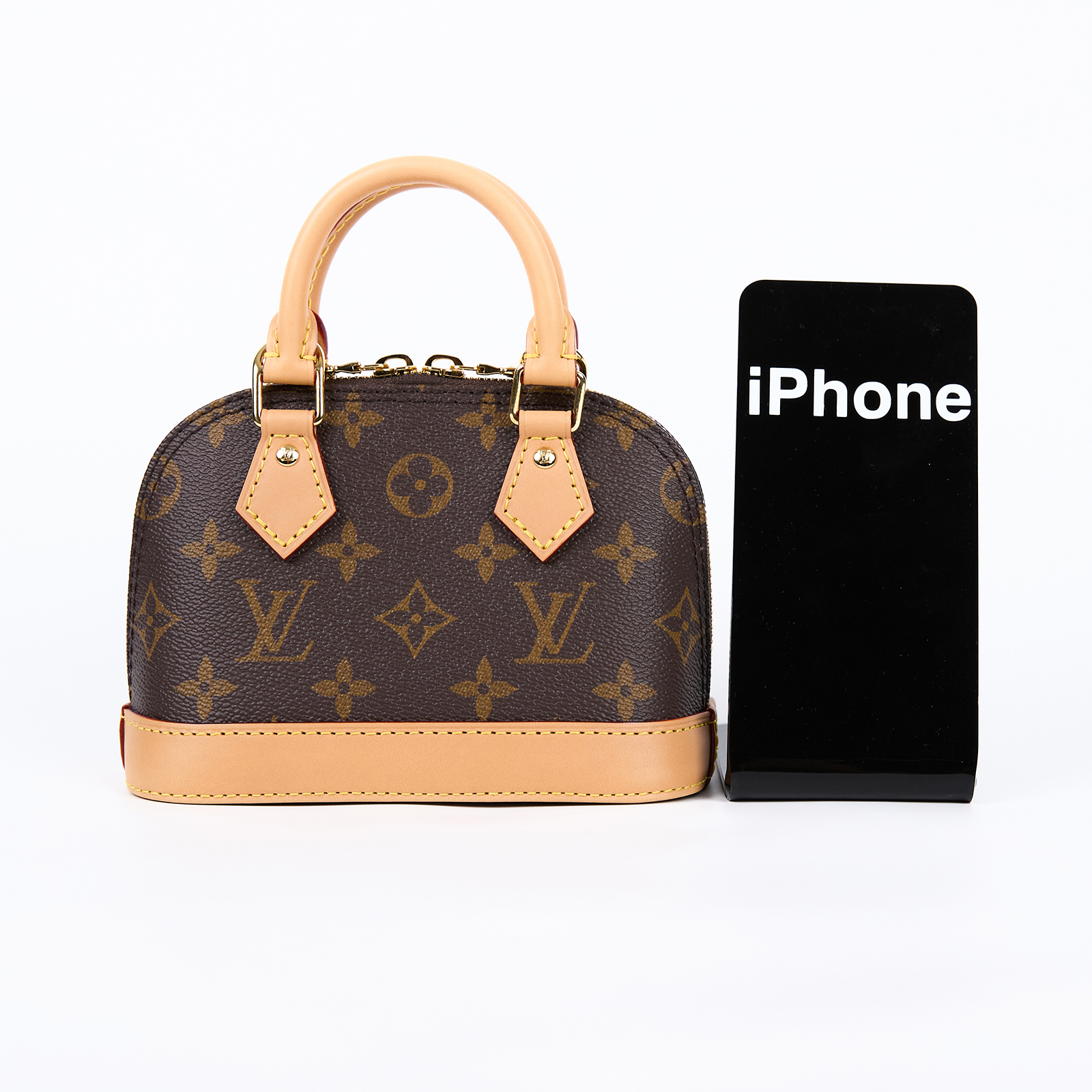 路易威登 LOUIS VUITTON Nano Alma 貝殼包 經典帆布 M82717 晶片款 原花Nano Alma 原廠盒子/防塵袋/背帶/購買證明