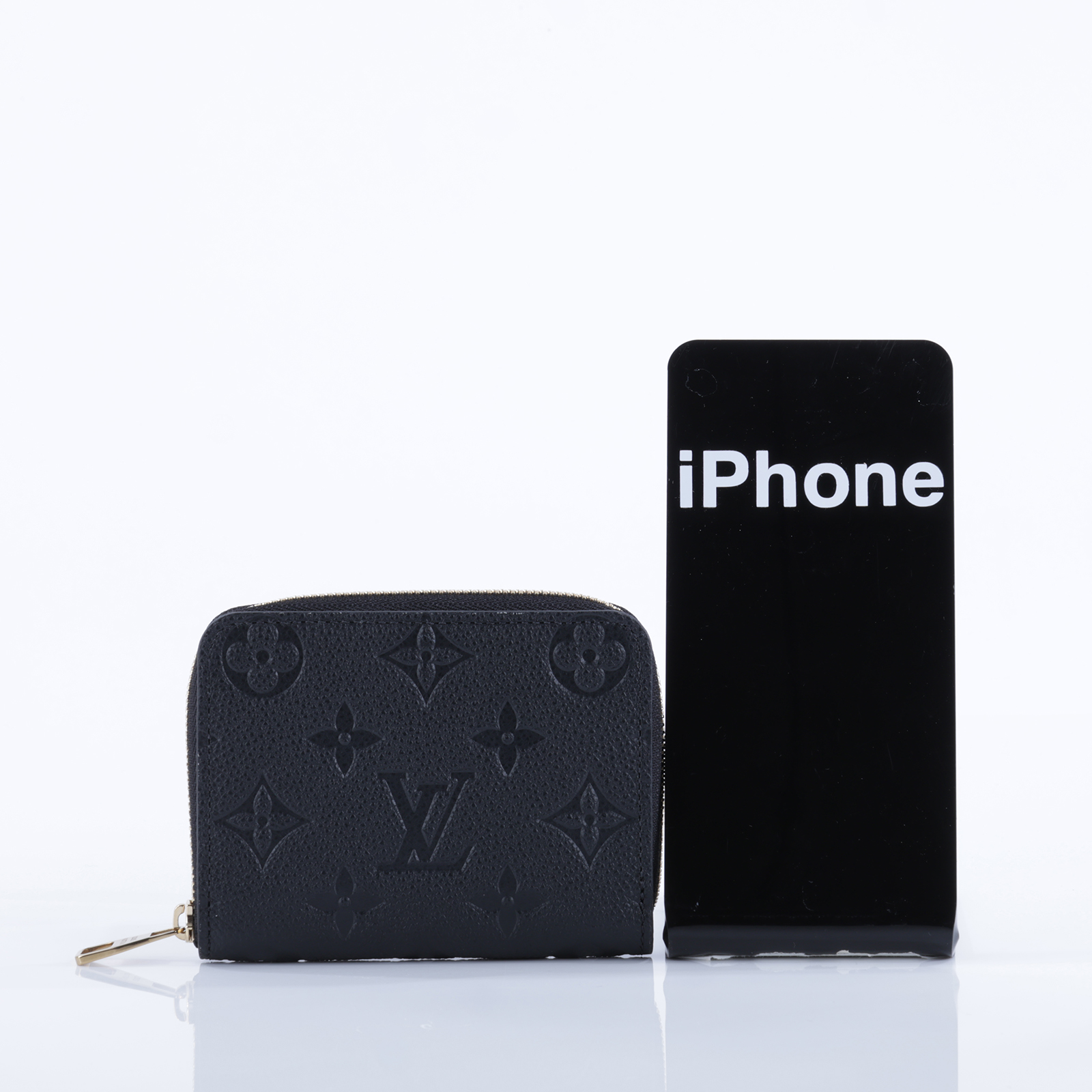 路易威登 LOUIS VUITTON Zippy 零錢包 卡片包 錢包 M28797 晶片款 黑壓紋牛皮拉鍊短夾 原廠盒子/防塵袋/購買證明影本