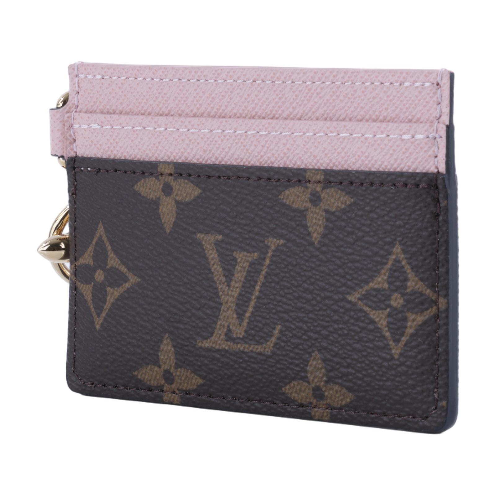 路易威登 LOUIS VUITTON LV Charms 名片夾 帆布 粉紅色 M82739 晶片款 原花Charms 名片夾 原廠盒子/防塵袋/購買證明