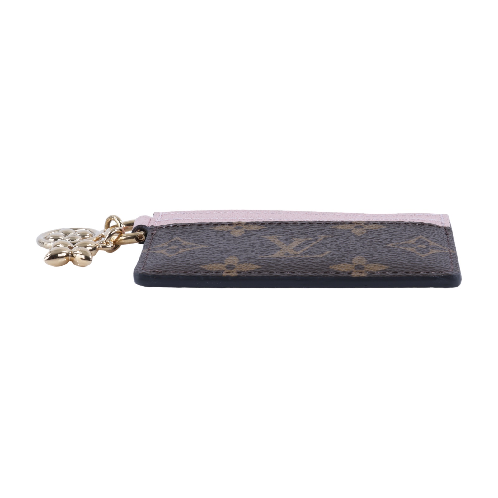 路易威登 LOUIS VUITTON LV Charms 名片夾 帆布 粉紅色 M82739 晶片款 原花Charms 名片夾 原廠盒子/防塵袋/購買證明