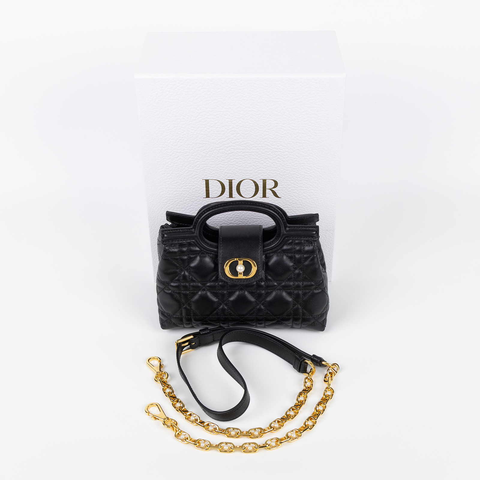 迪奧 CHRISTIAN DIOR Jolie Top Handle 迷你手提包 S3123UNJB  原廠盒子/背帶